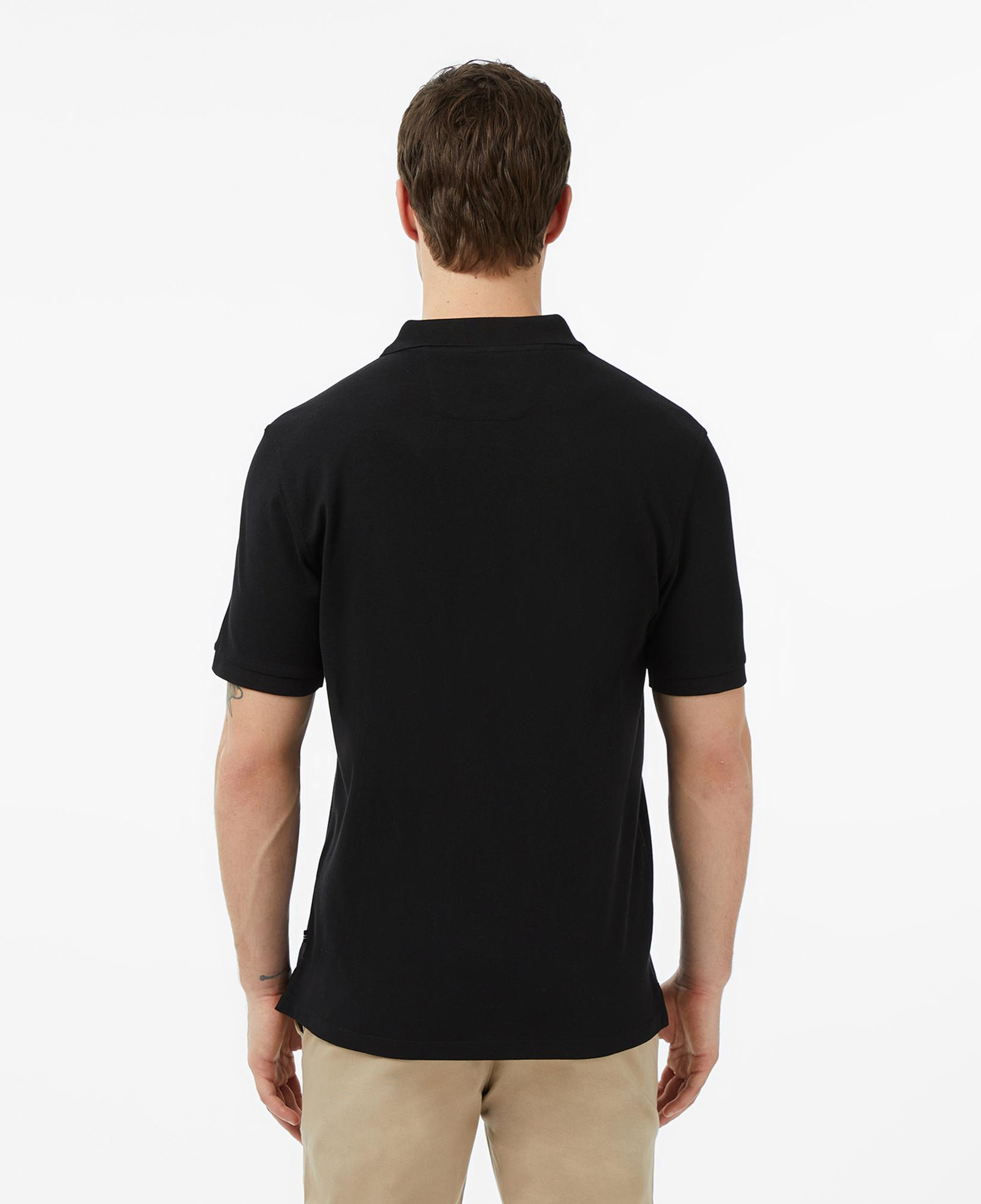 Nautica Erkek Siyah Regular Fit Polo Yaka T-Shirt