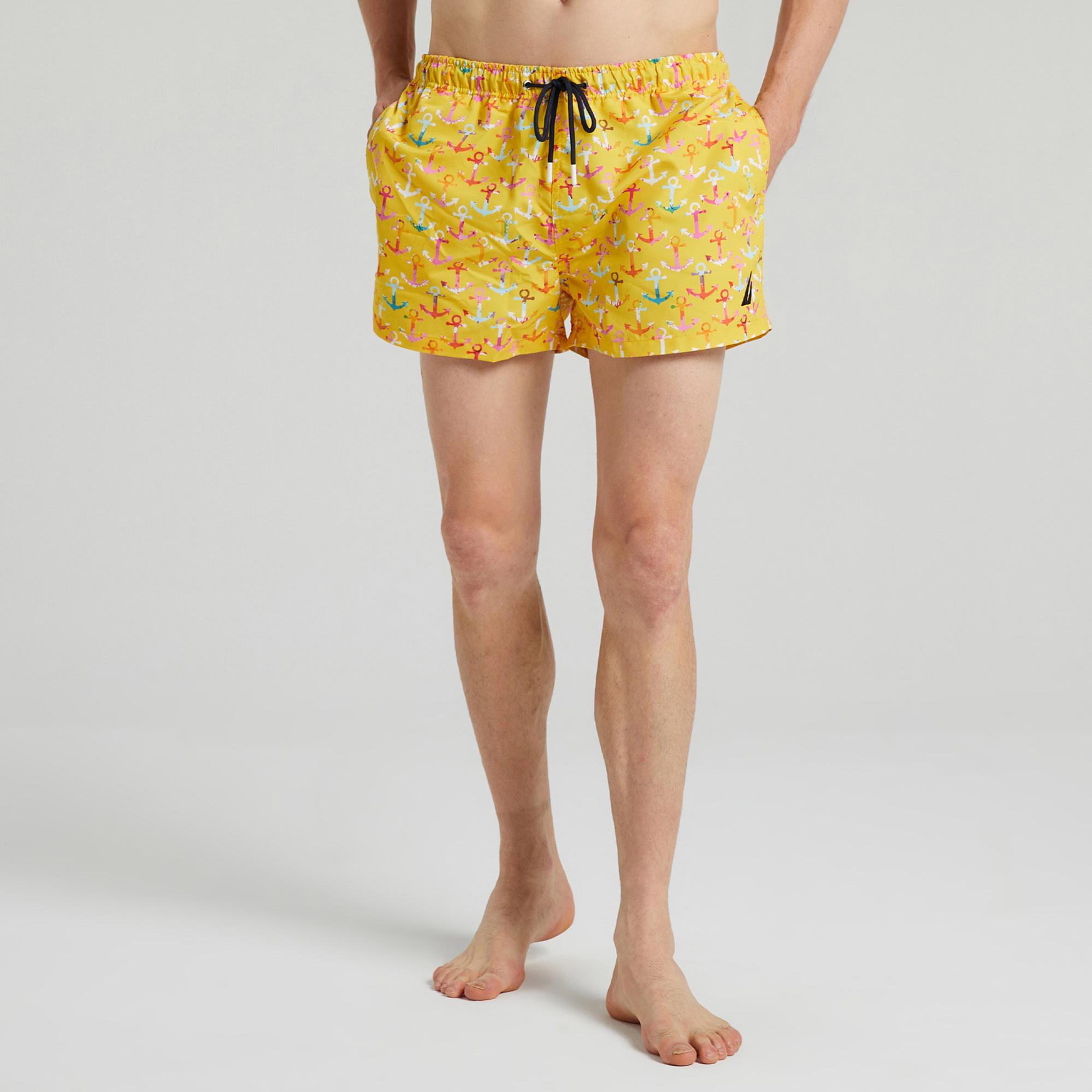 Nautica Erkek Sarı Standart Fit Deniz Şortu