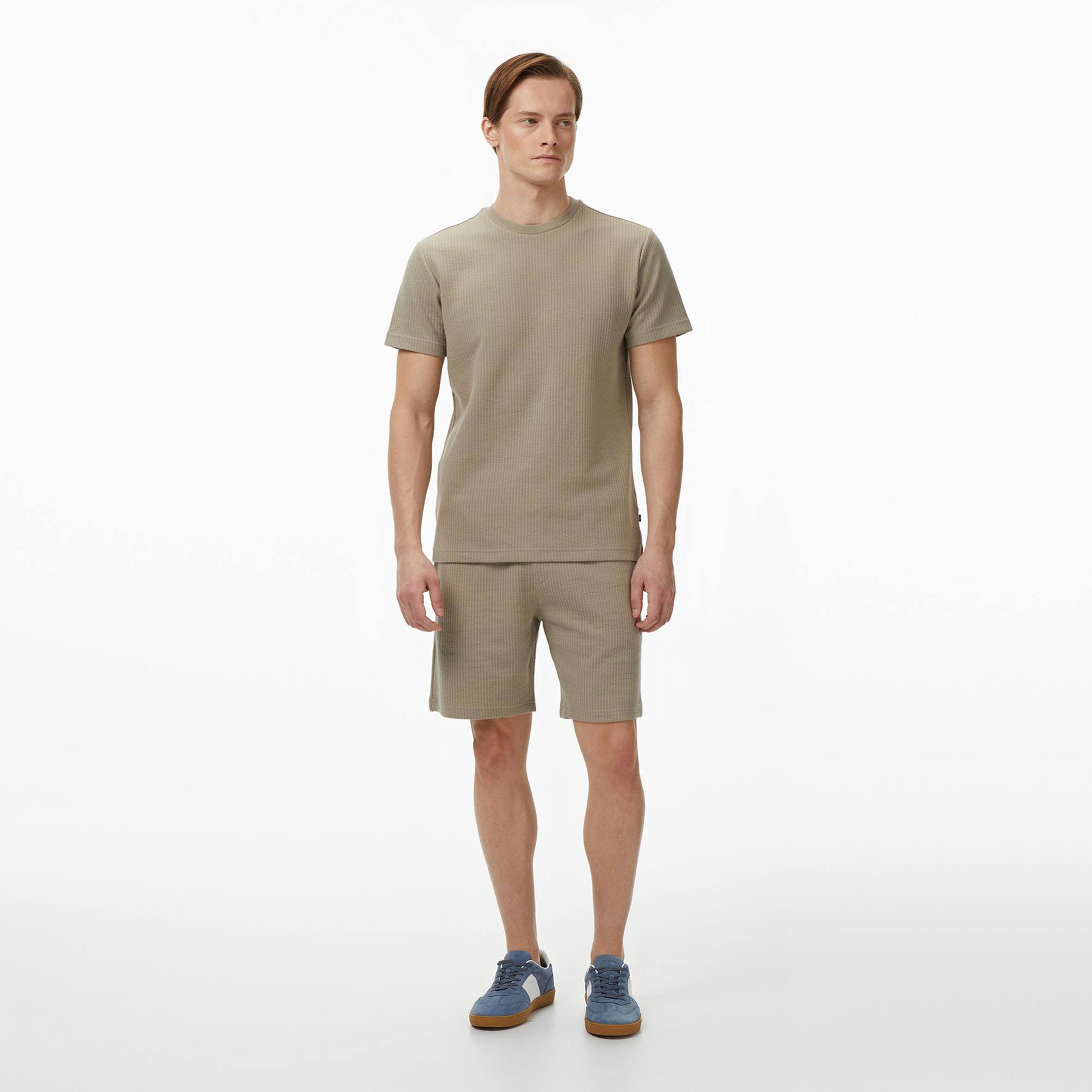 Nautica Erkek Bej Regular Fit T-Shirt