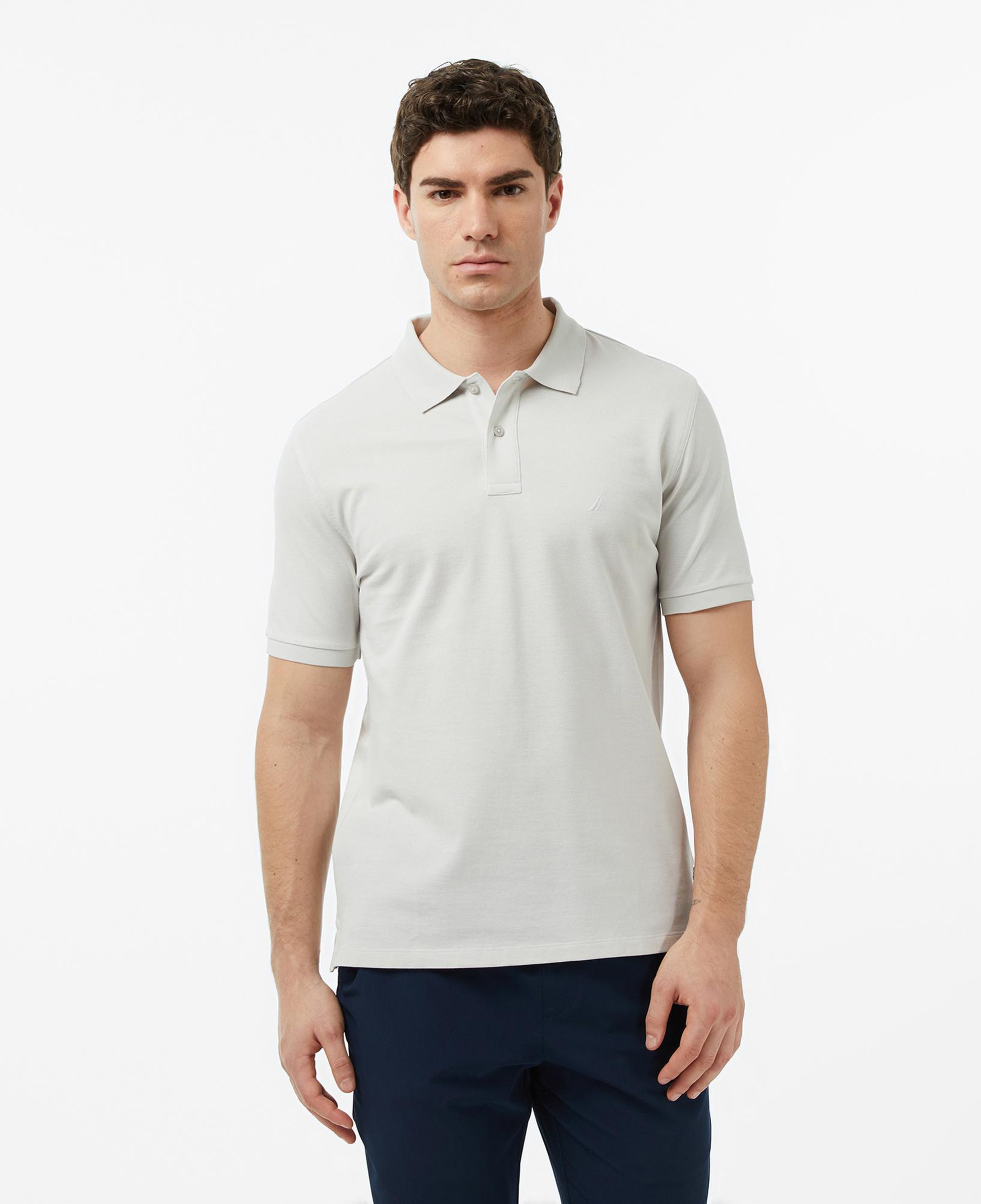 Nautica Erkek Gri Regular Fit Polo Yaka T-Shirt