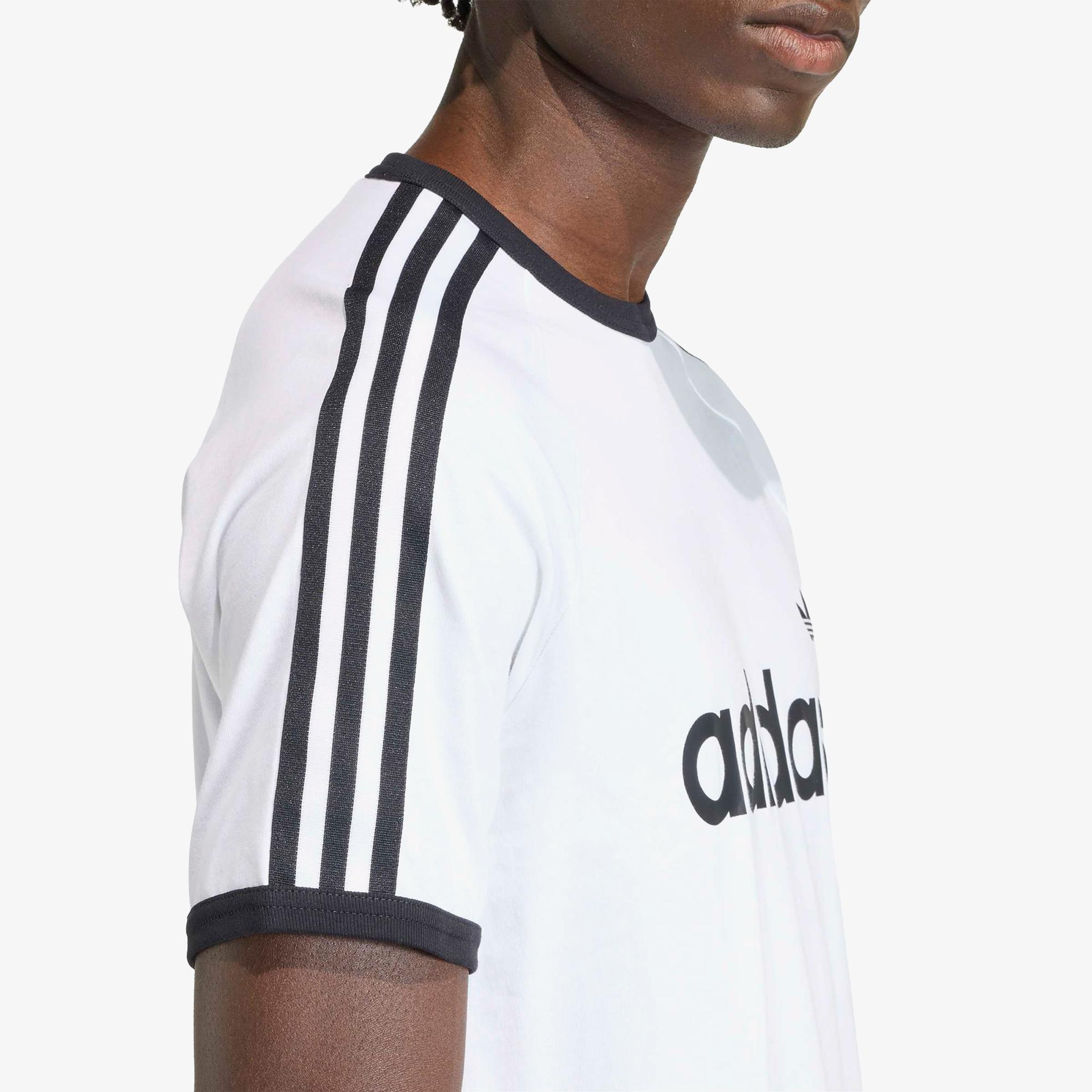 adidas 3-Stripes Ringer Erkek Beyaz T-Shirt