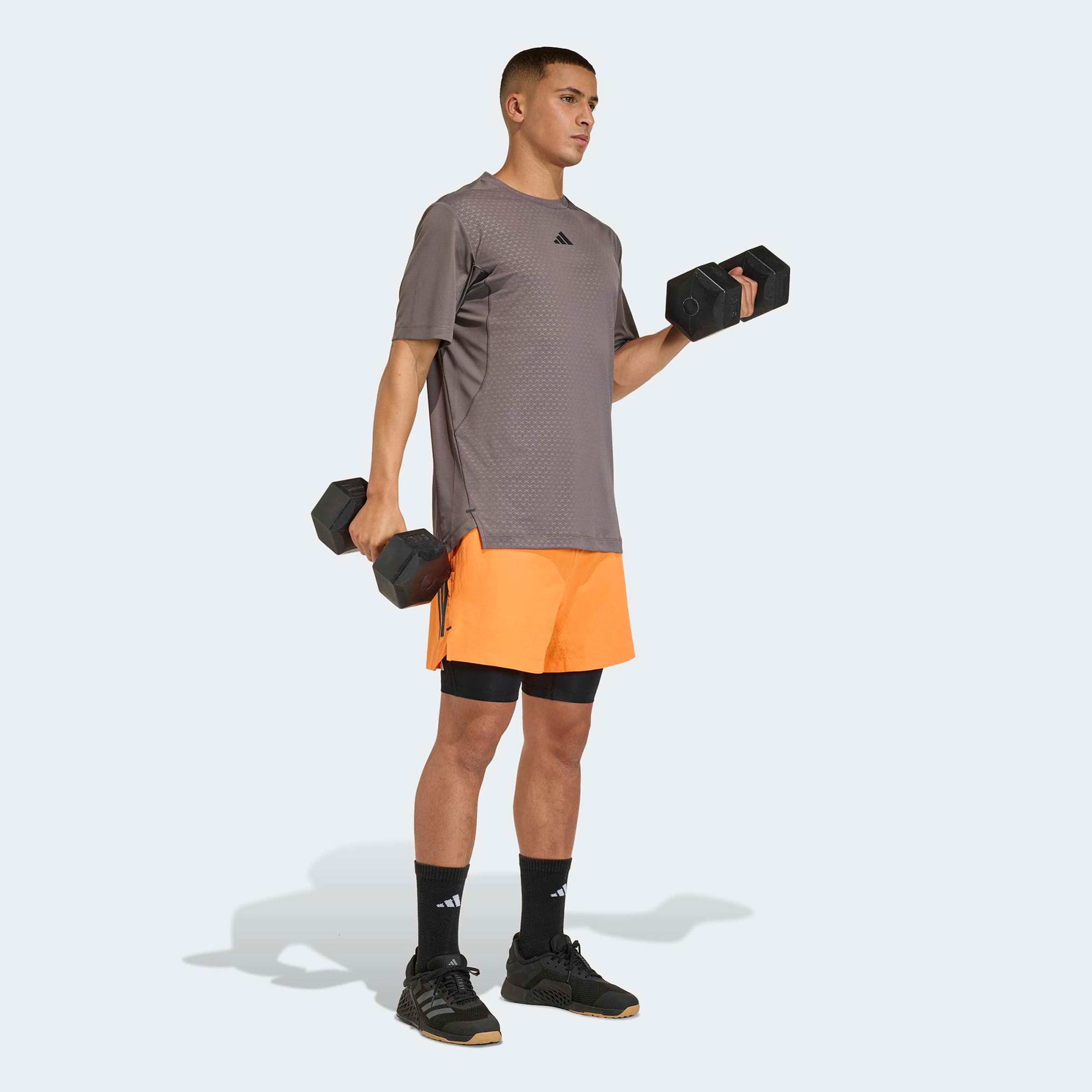 adidas Power 3-Stripes Erkek Bej T-Shirt