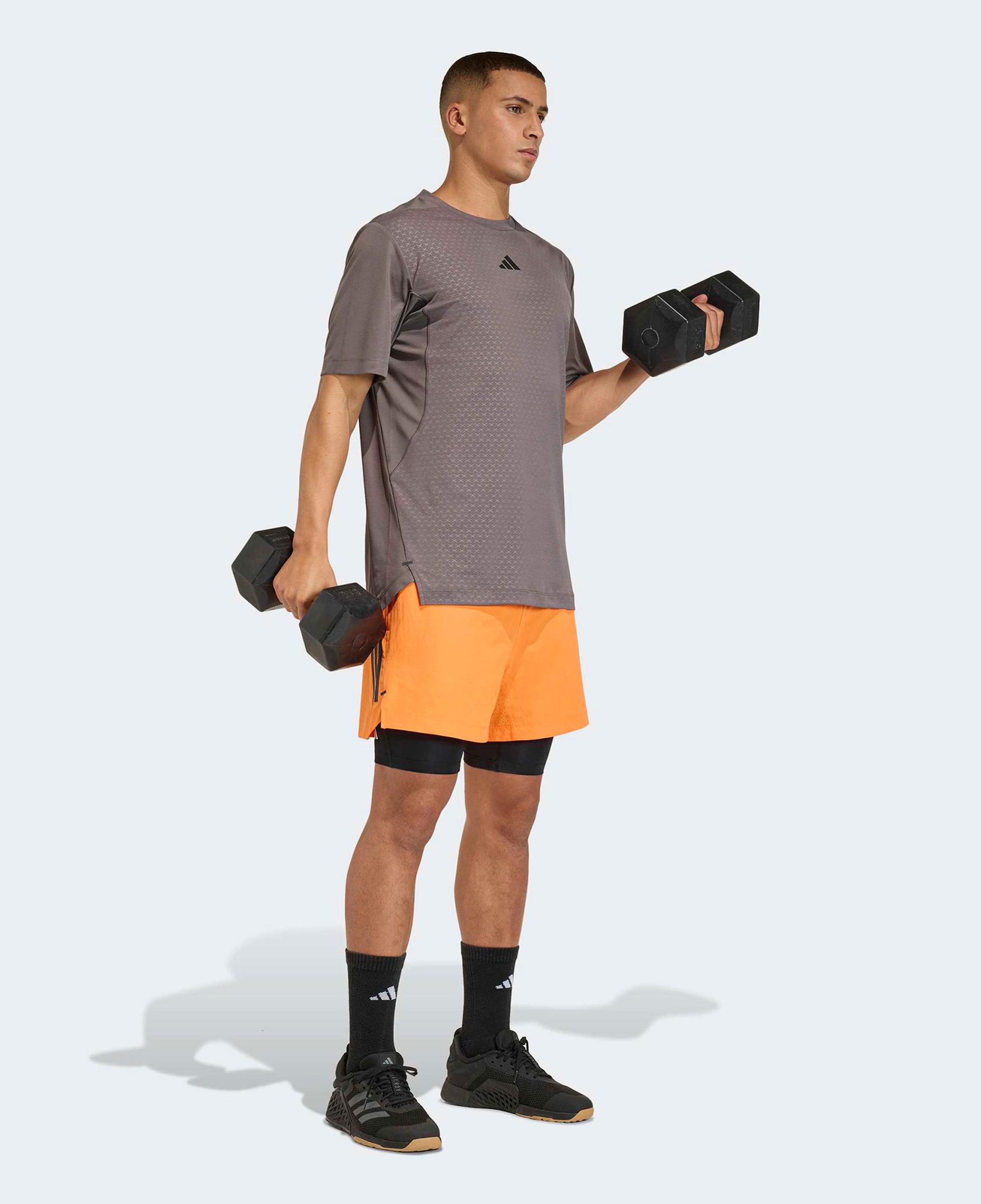 adidas Power 3-Stripes Erkek Bej T-Shirt