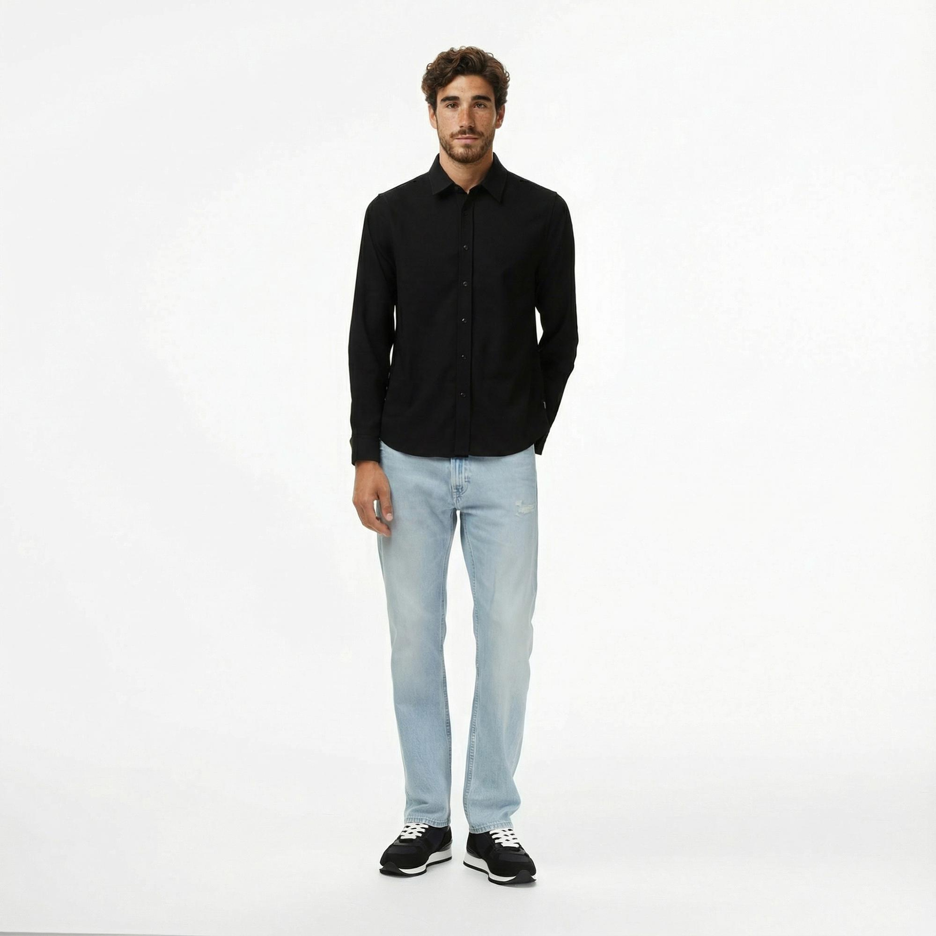 Guess Griffin Erkek Siyah Gömlek