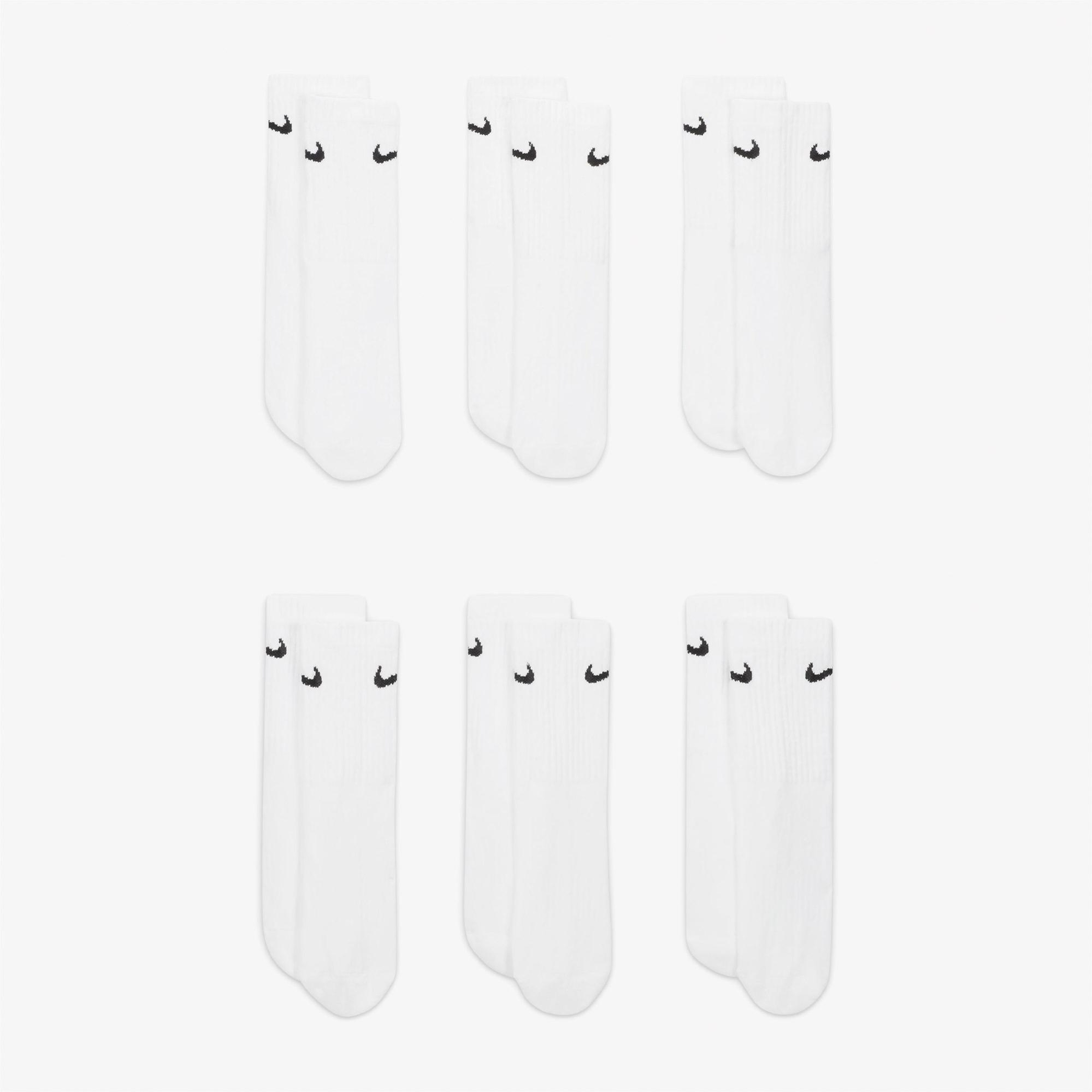 Nike Everyday Cush 6' lı Çocuk Beyaz Çorap