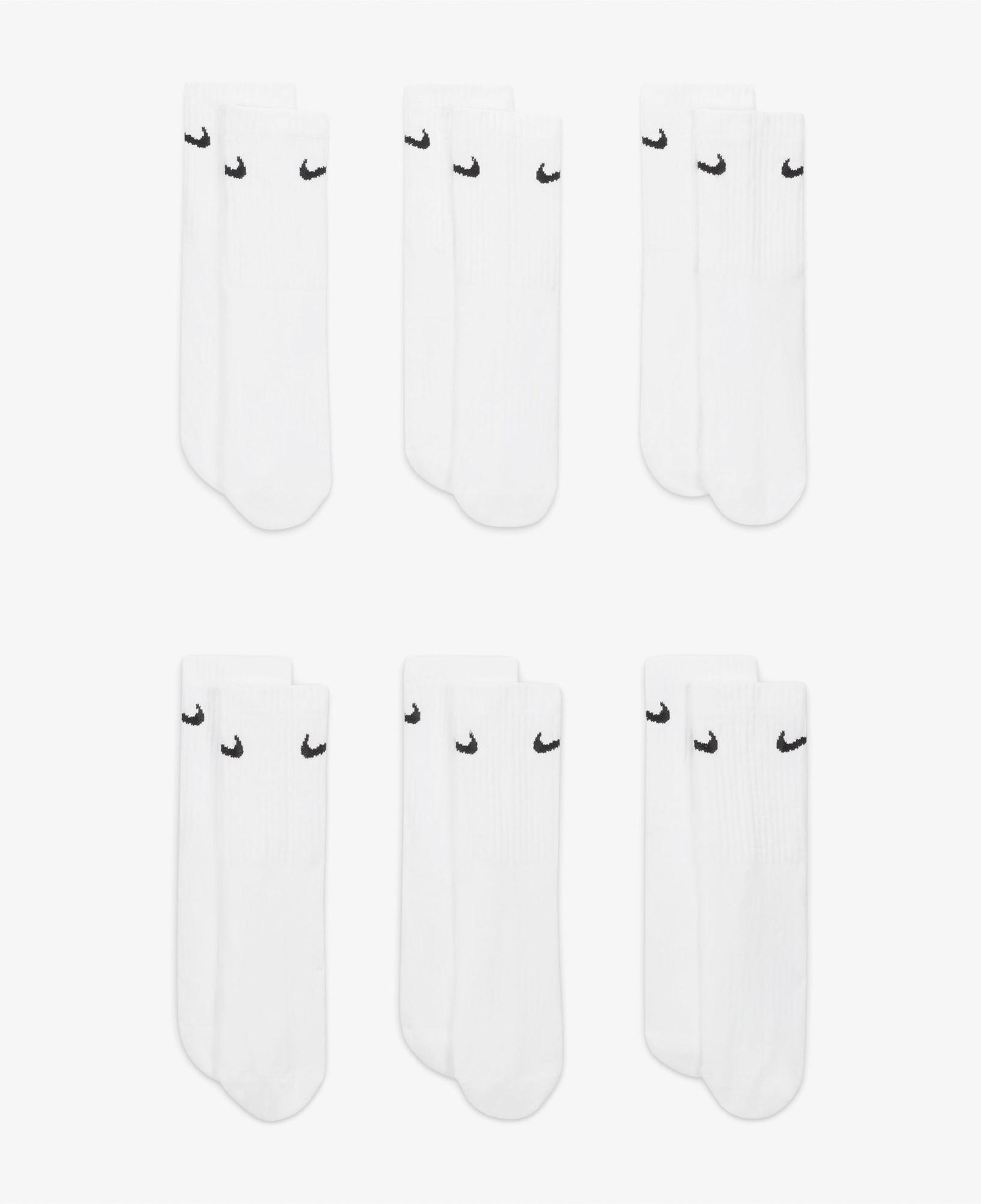 Nike Everyday Cush 6' lı Çocuk Beyaz Çorap