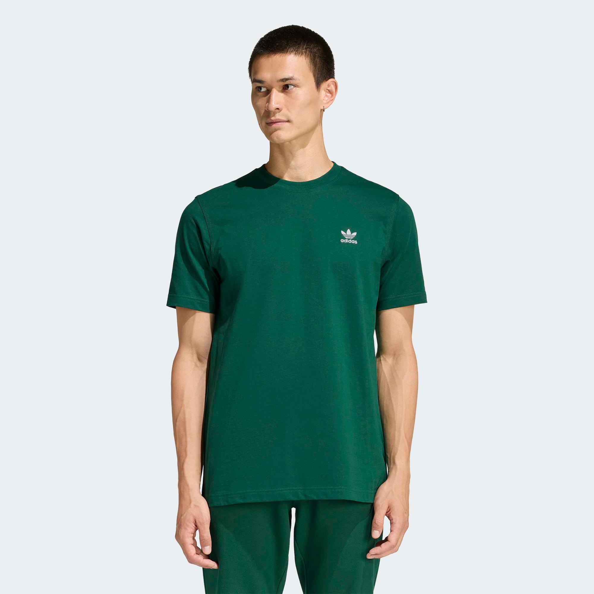 adidas Trefoil Essentials Erkek Yeşil T-Shirt