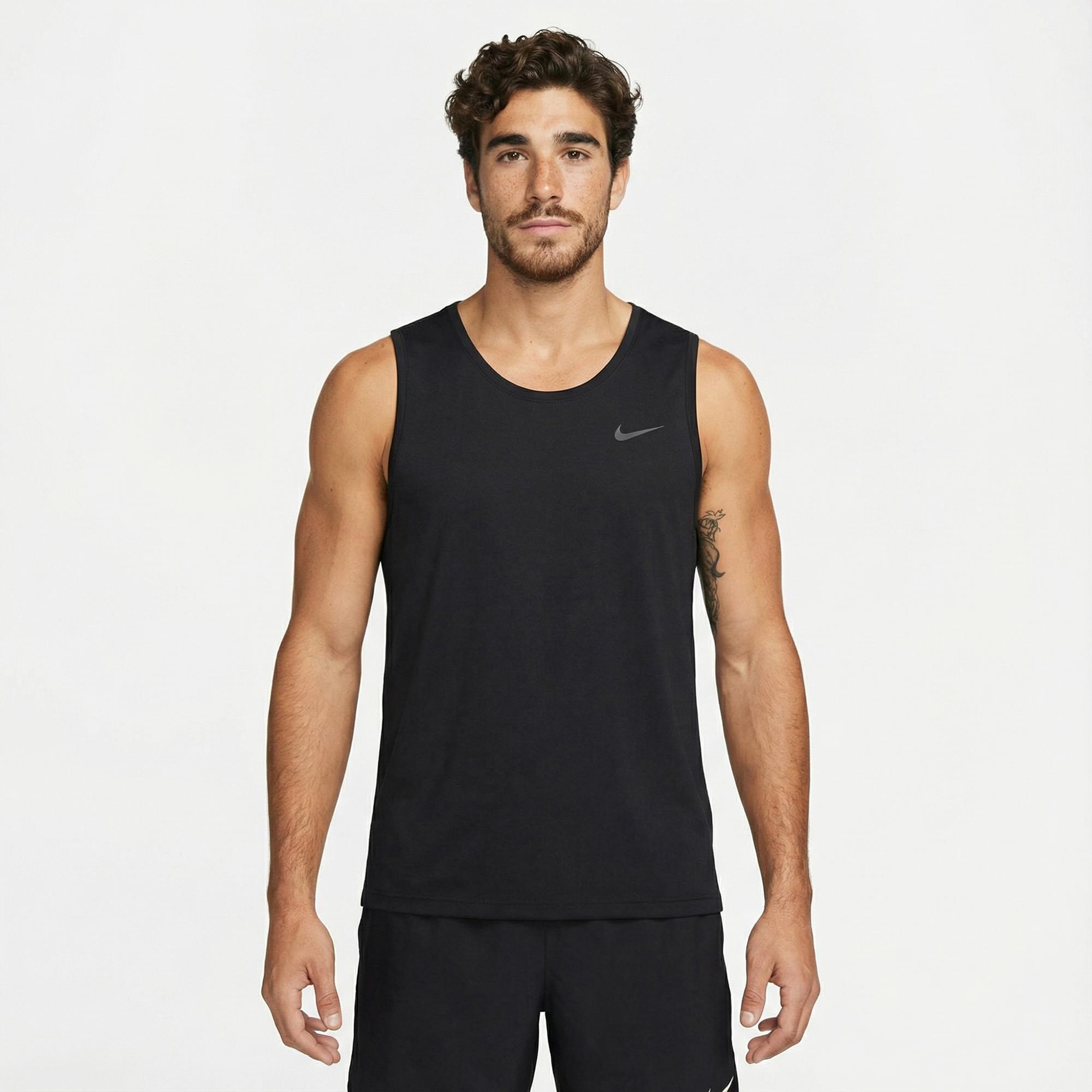 Nike Dri-Fit Primary Tank Erkek Siyah Kolsuz T-Shirt