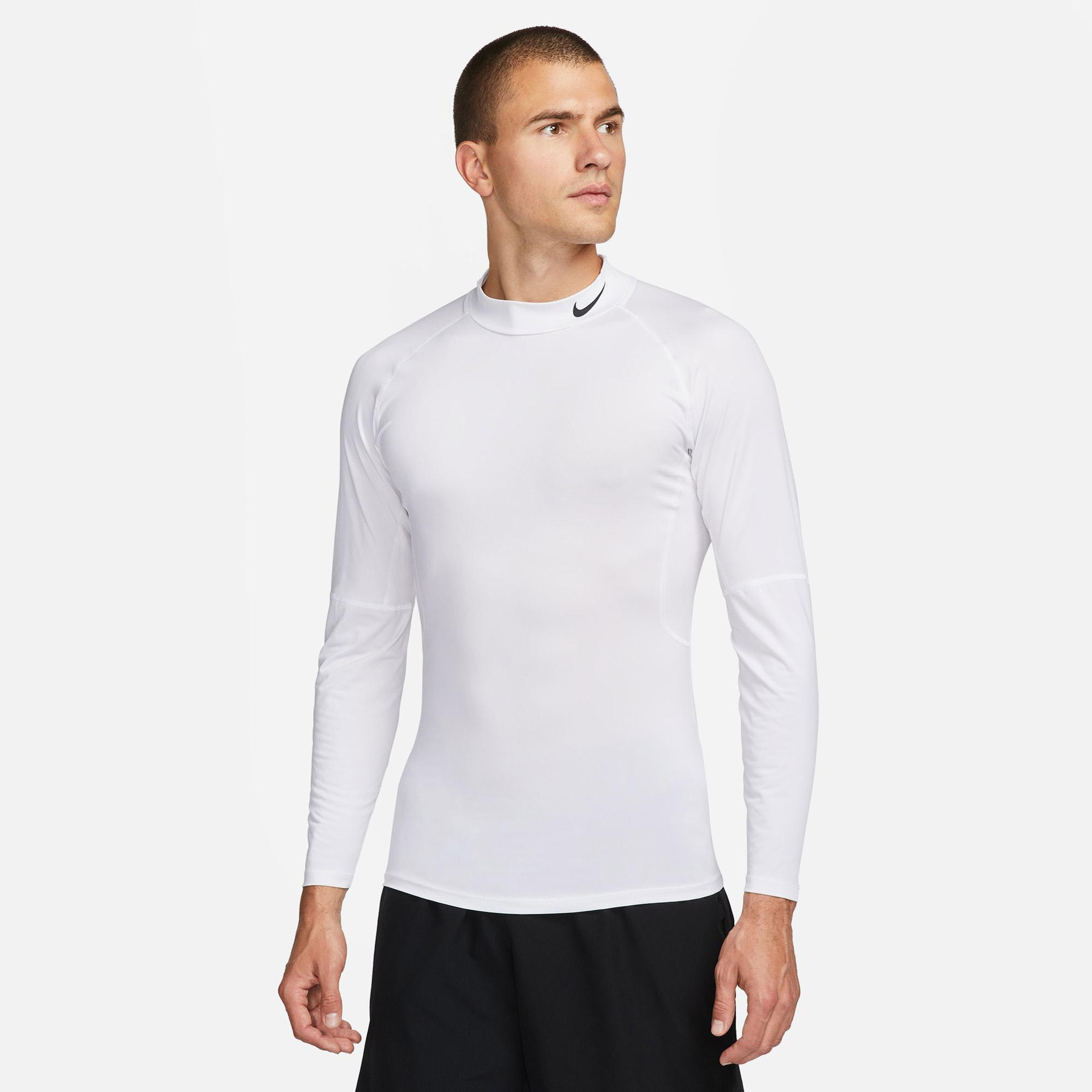 Nike Pro Dri-Fit Erkek Beyaz Uzun Kollu T-Shirt