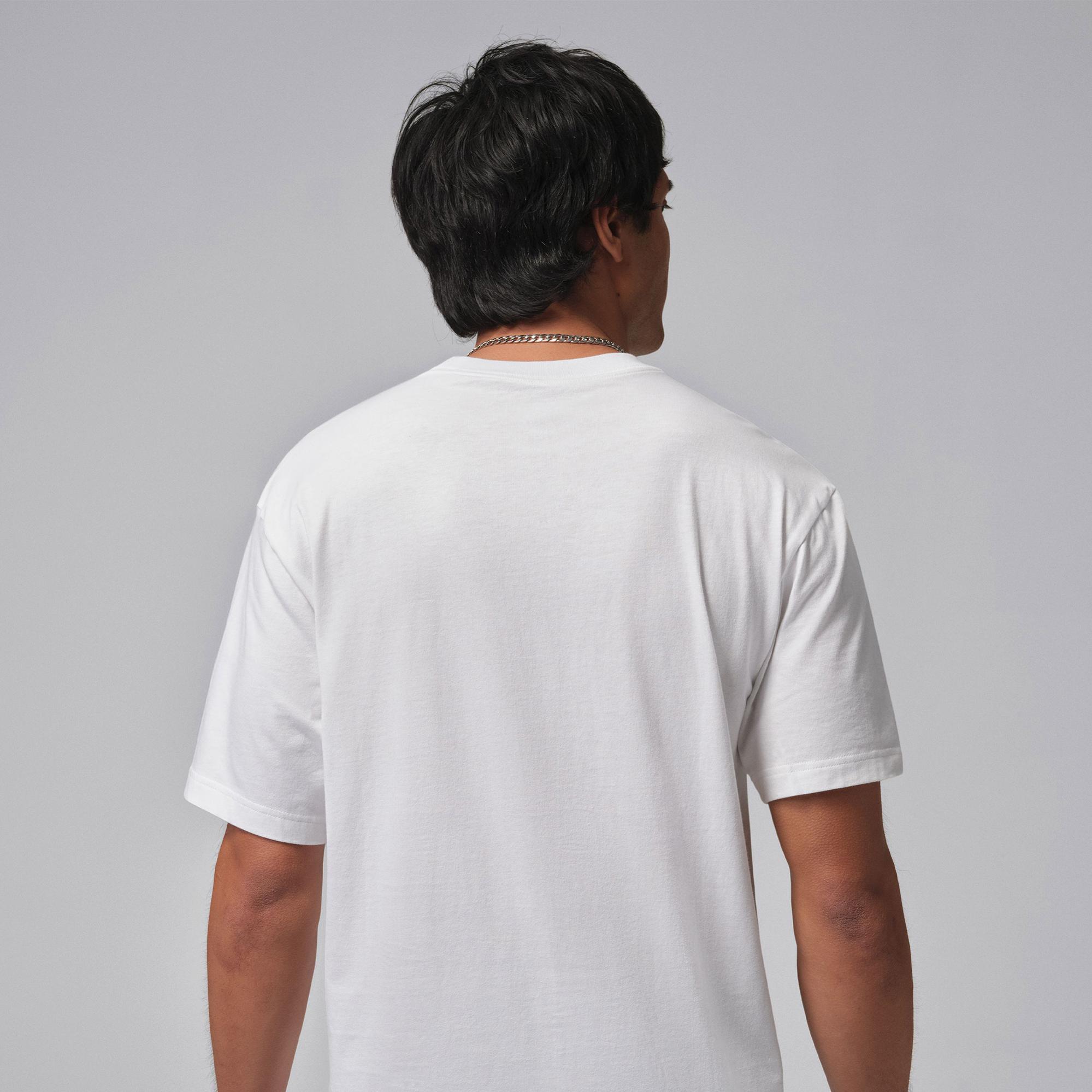 Jordan Sneaker Patch Erkek Beyaz T-Shirt