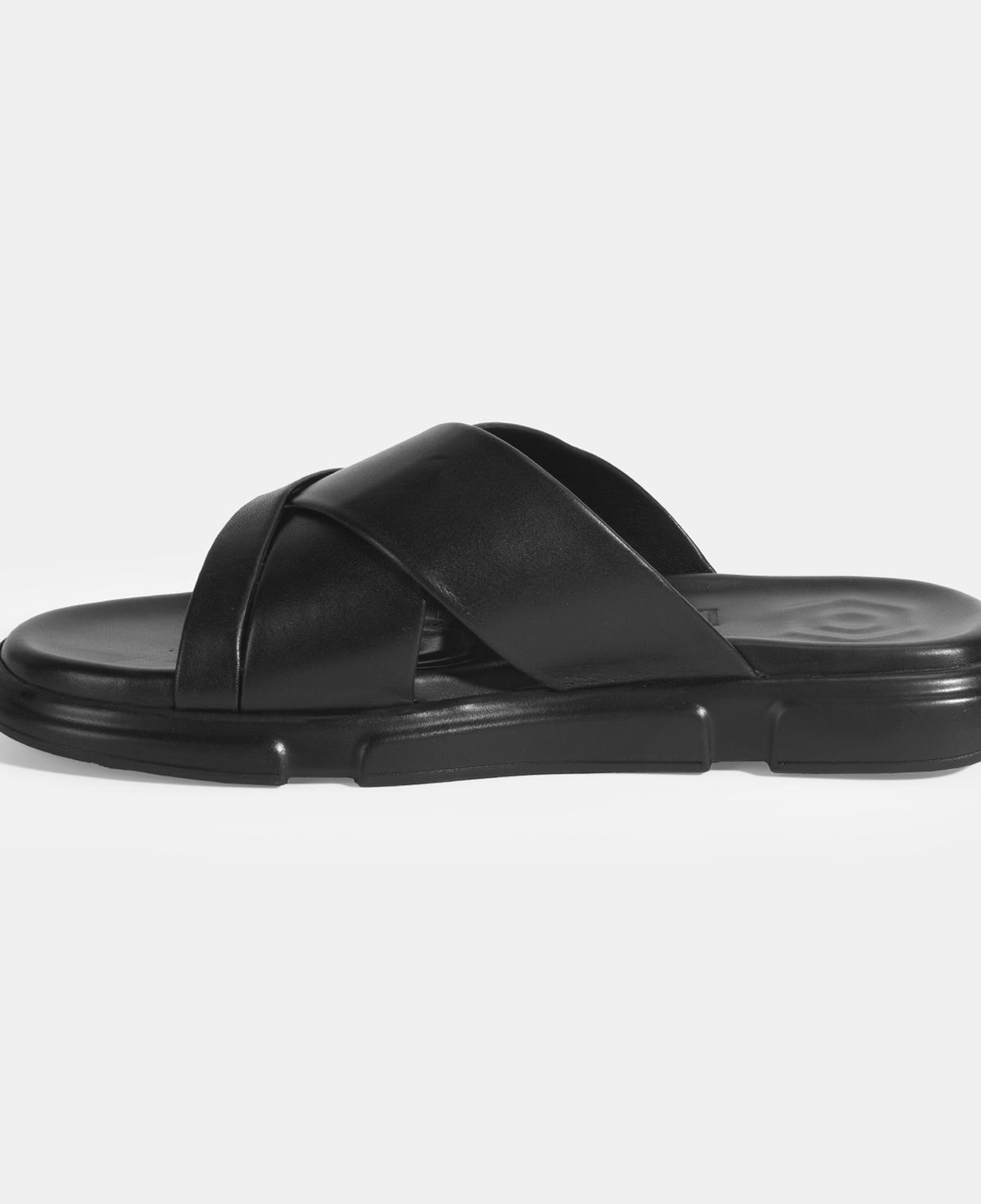 Erkek Siyah Deri Terlik