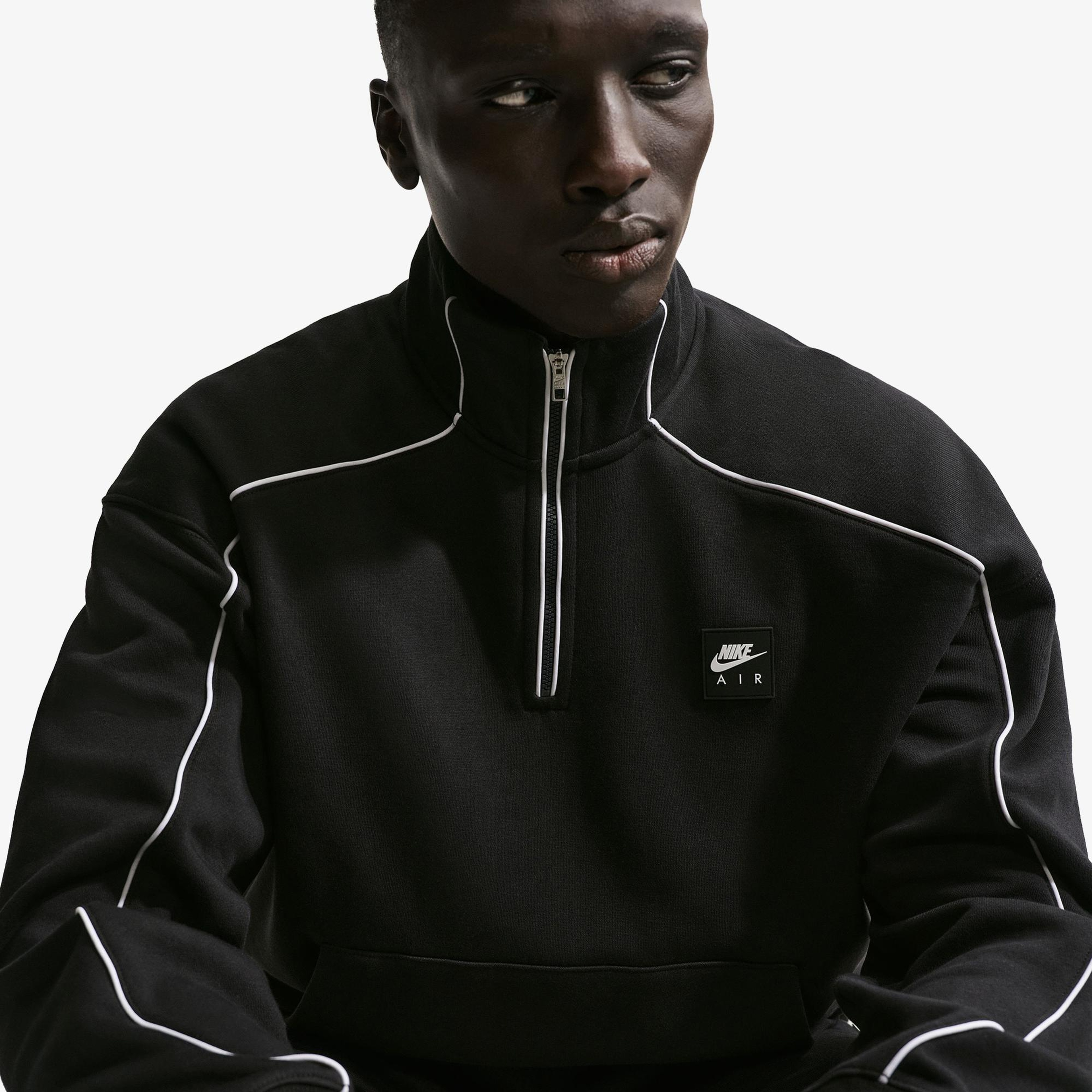 Nike Air Fleece Erkek Siyah Sweatshirt