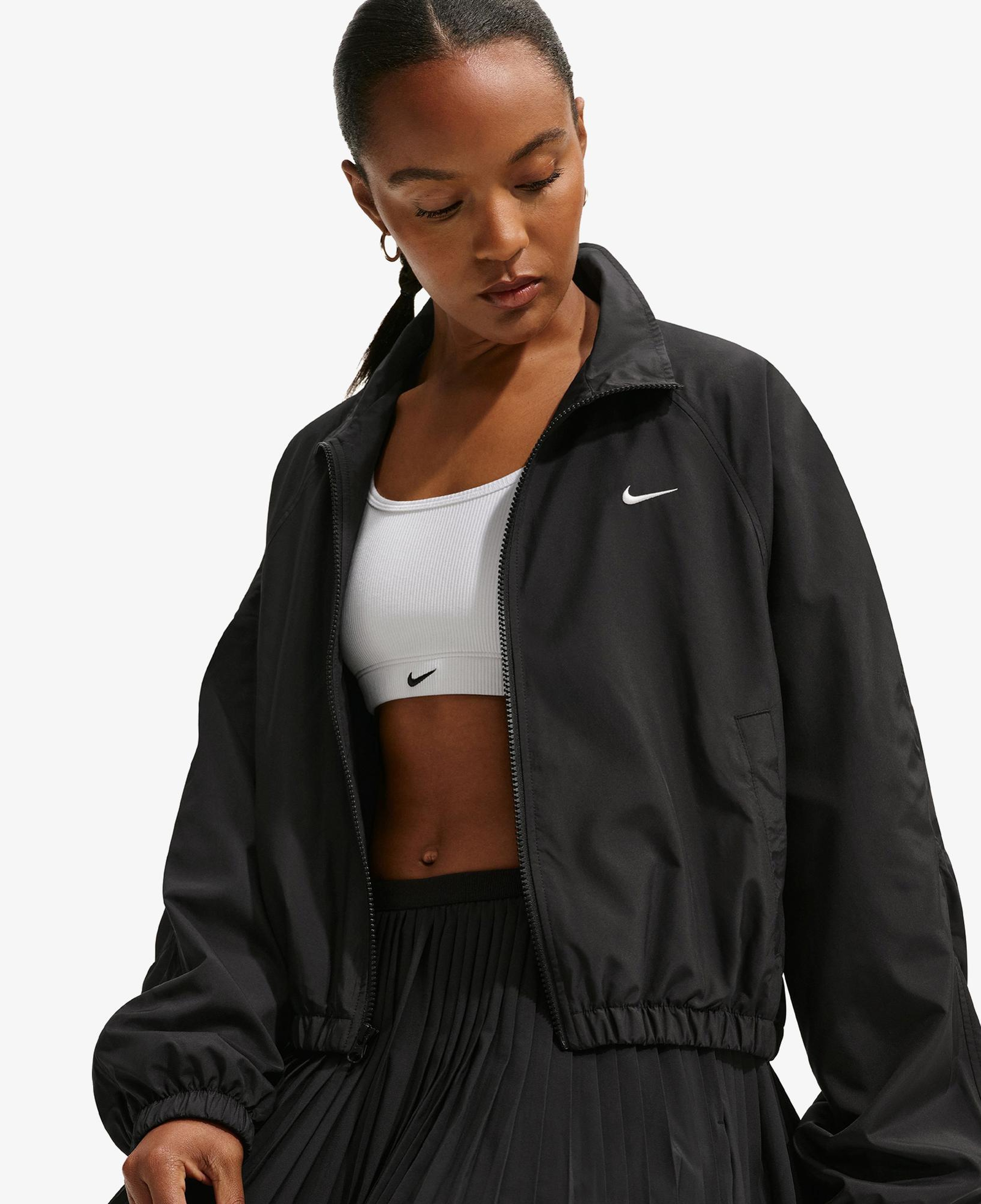 Nike Sportswear Classic Track Kadın Siyah Ceket