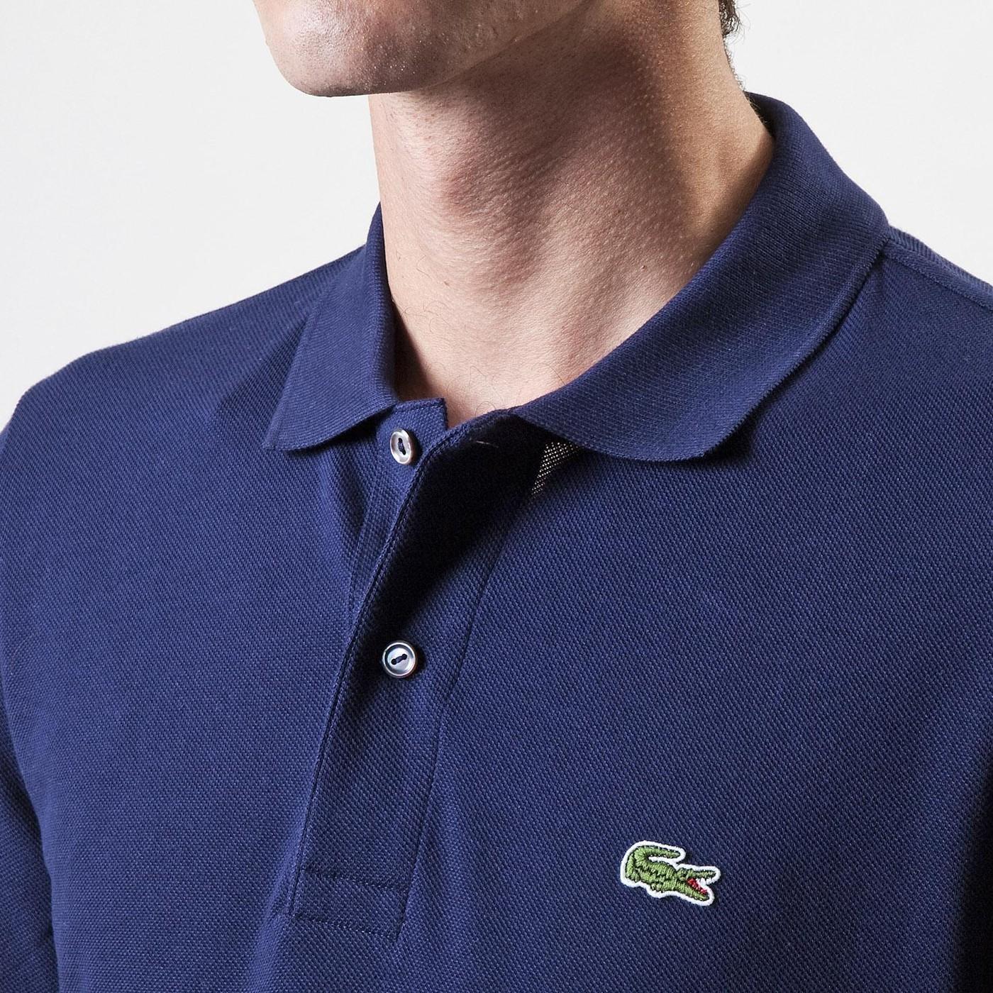Lacoste Erkek Classic Fit Uzun Kollu Lacivert Polo