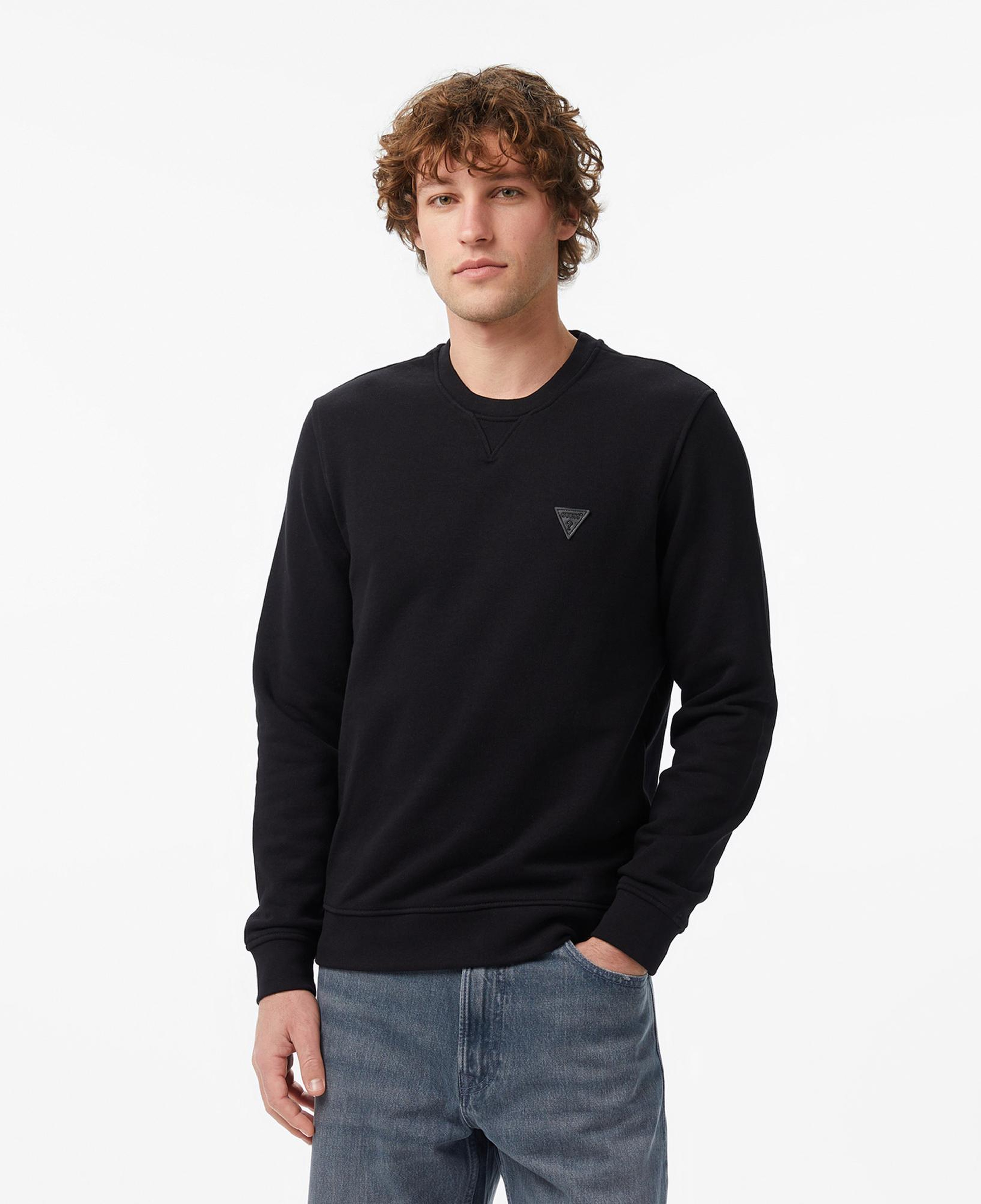 Guess Terry Erkek Siyah Sweatshirt