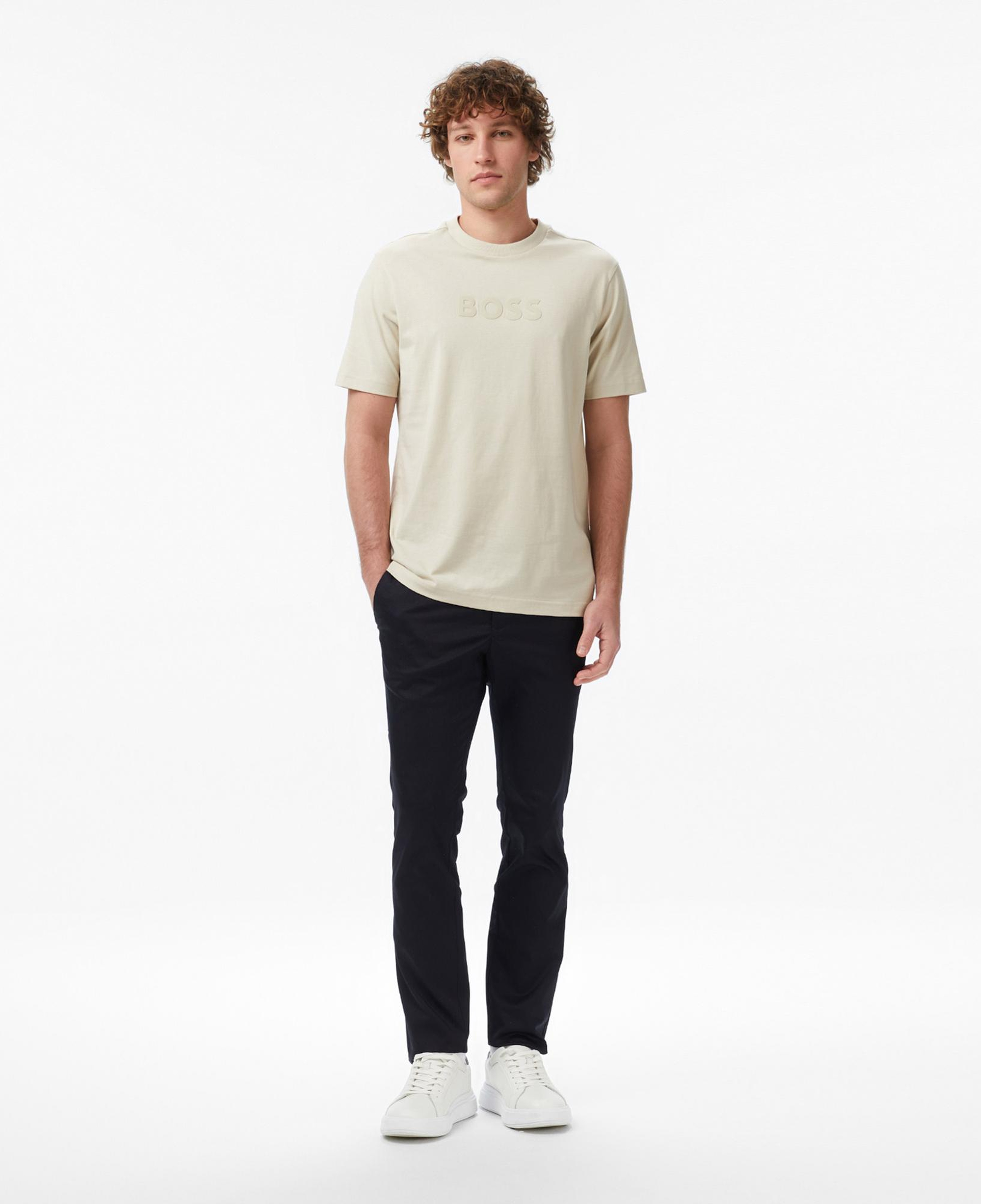 Boss TS Logo Erkek Bej T-Shirt