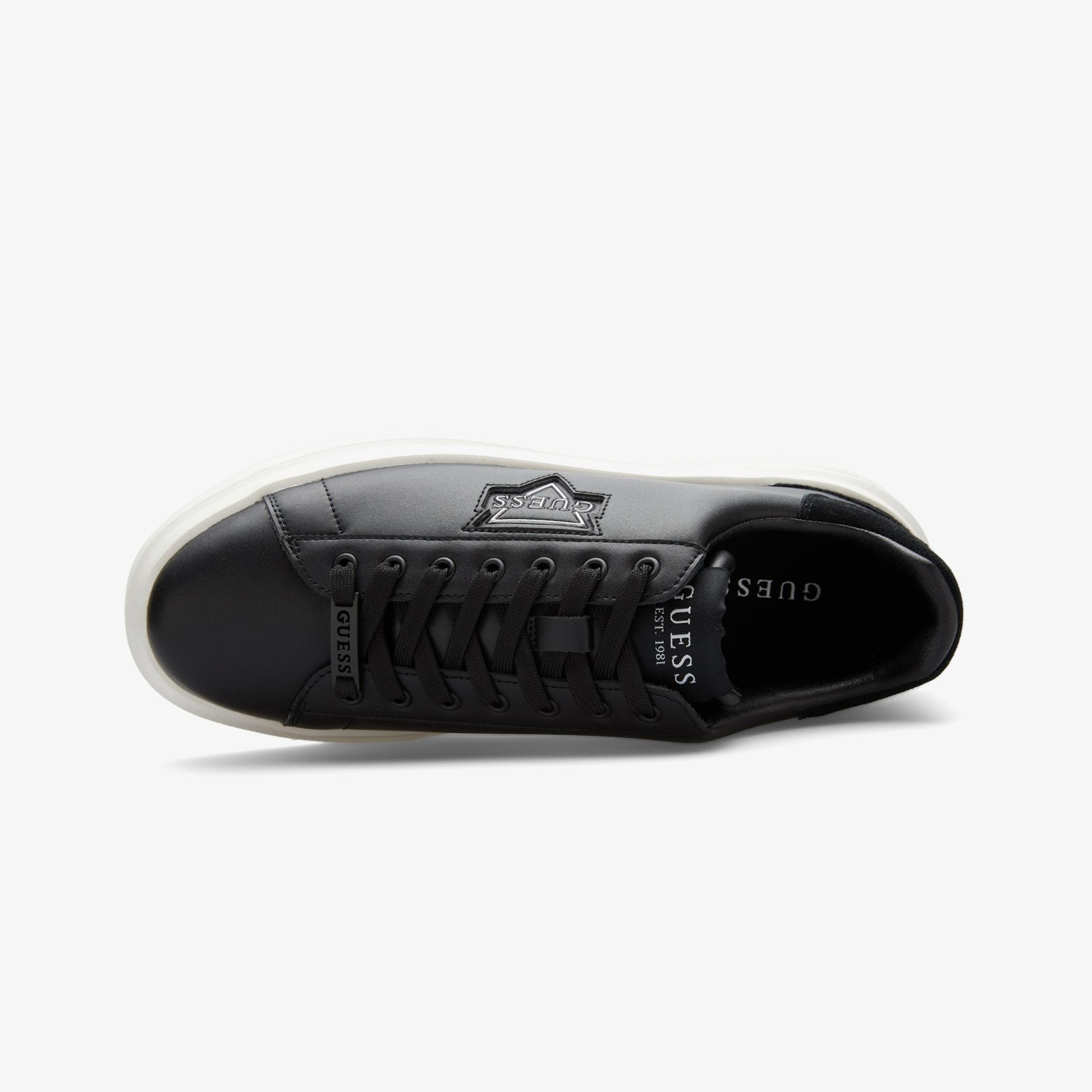 Guess Elba Deri Erkek Siyah Sneaker