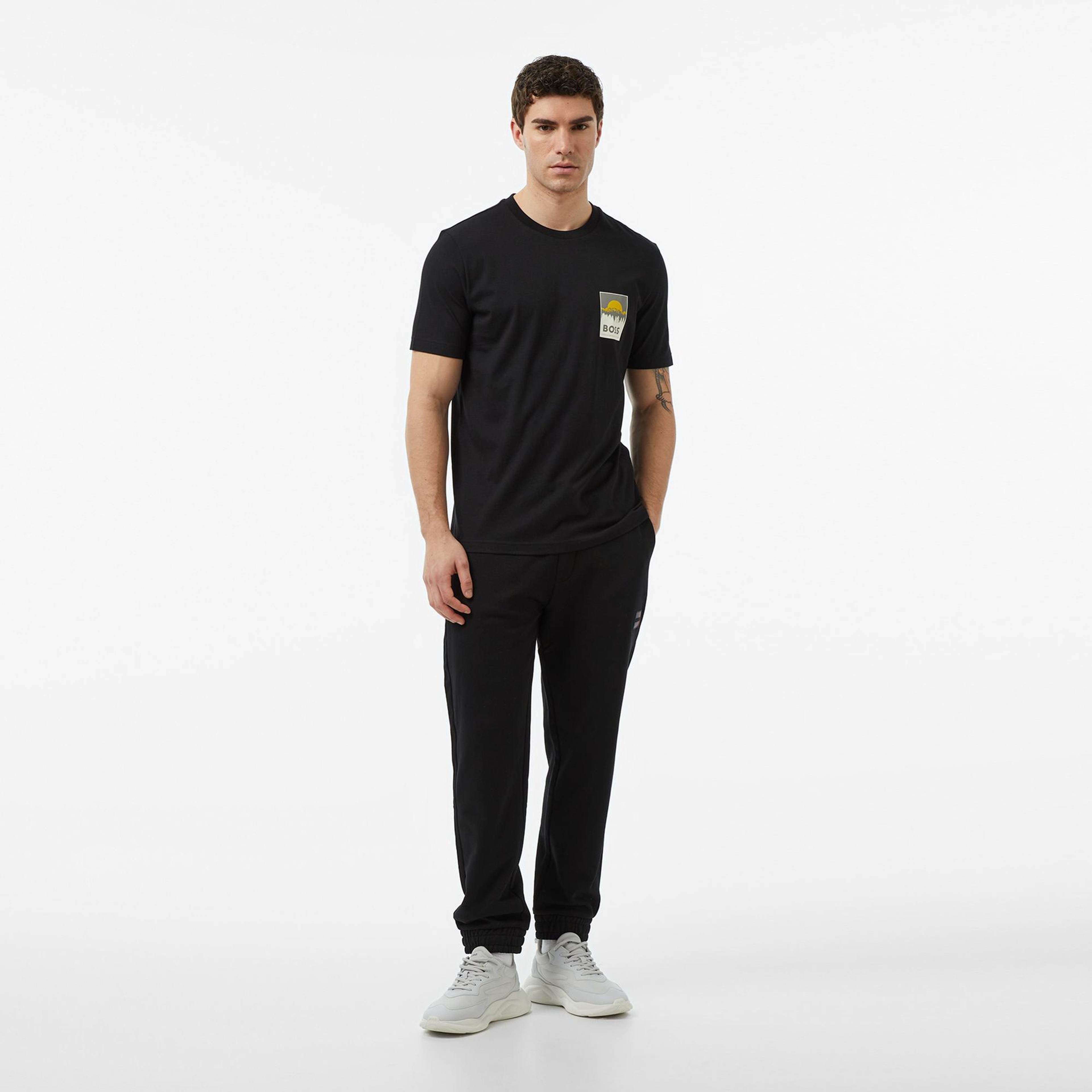 Boss Plain Erkek Siyah T-Shirt