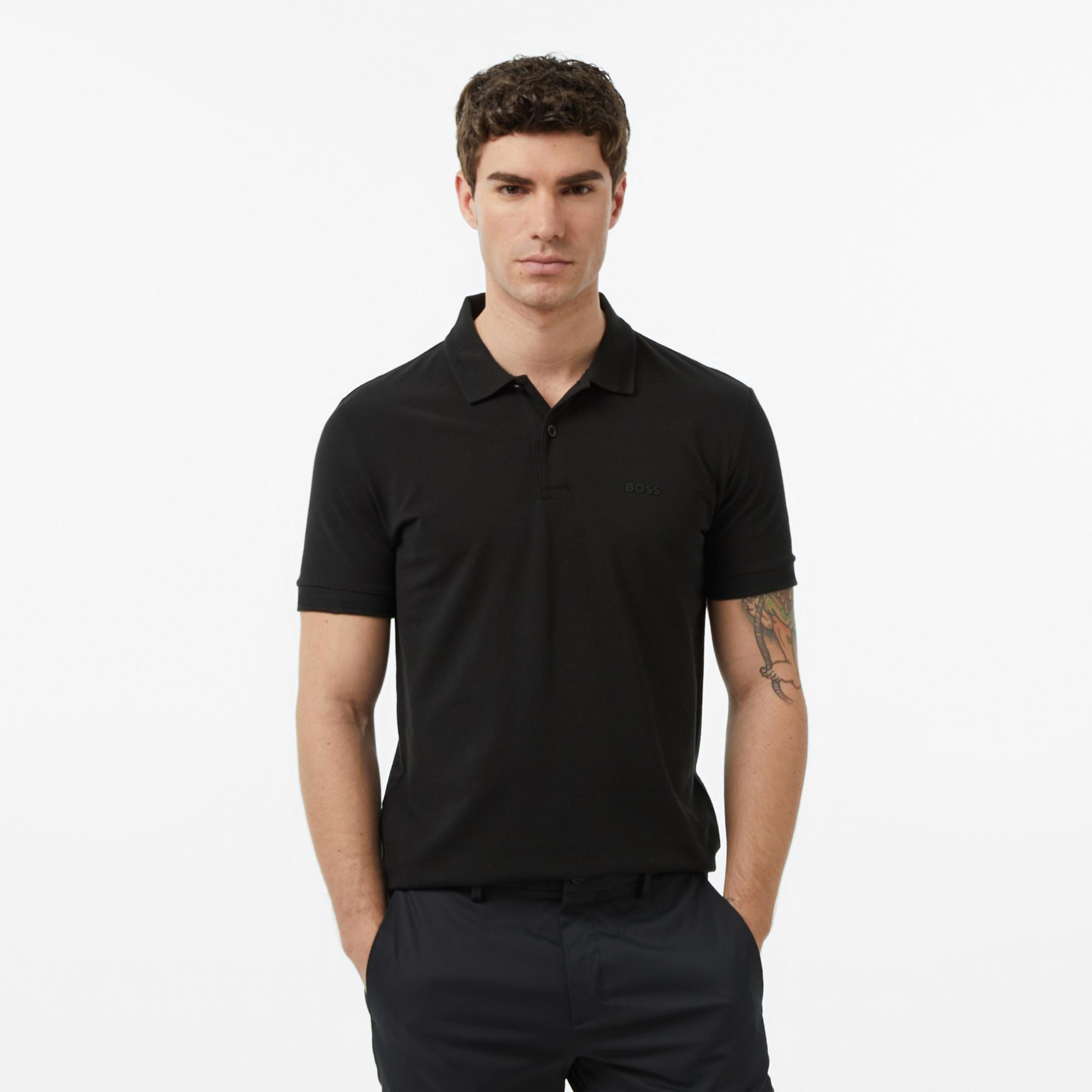 Boss Pio Erkek Siyah Polo