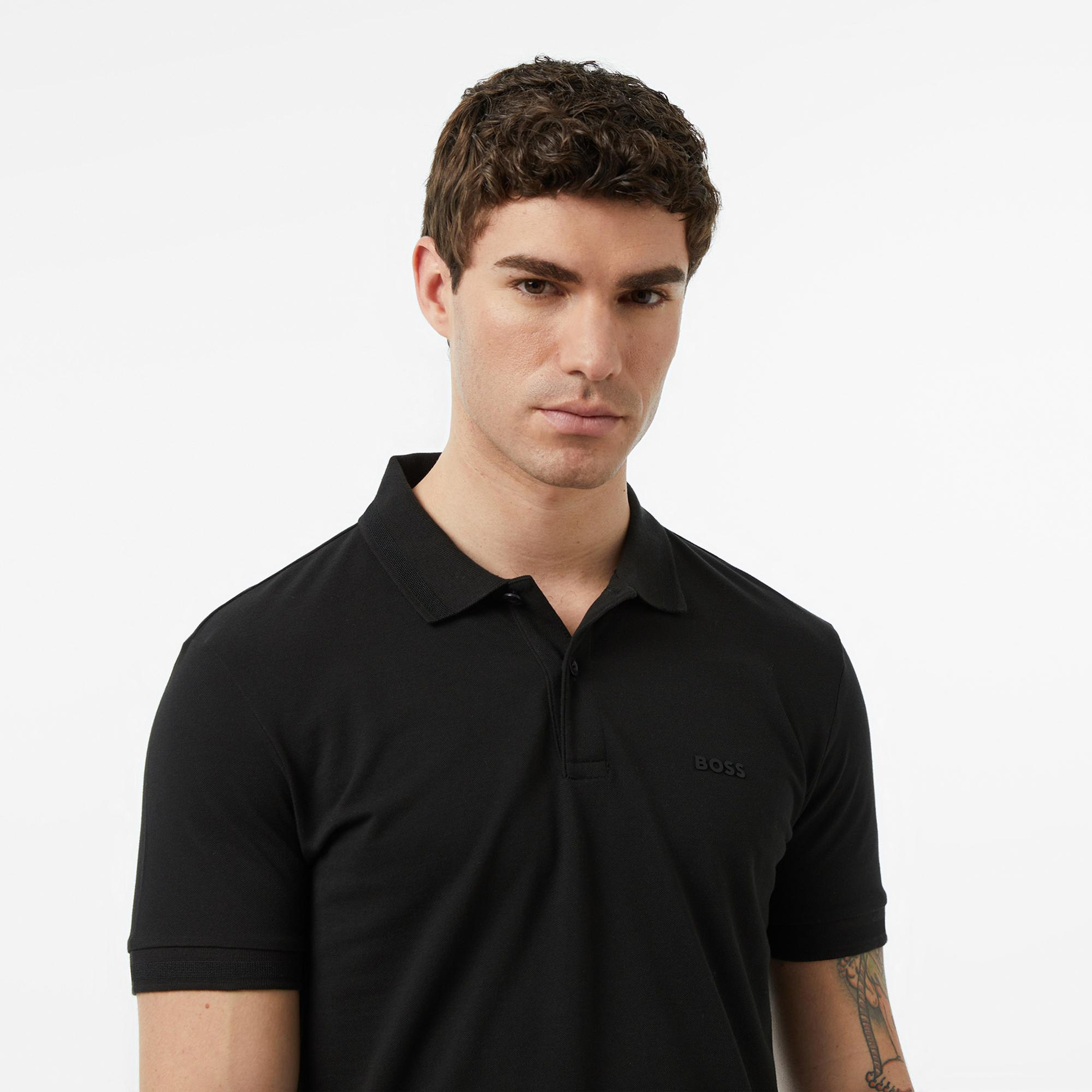 Boss Pio Erkek Siyah Polo