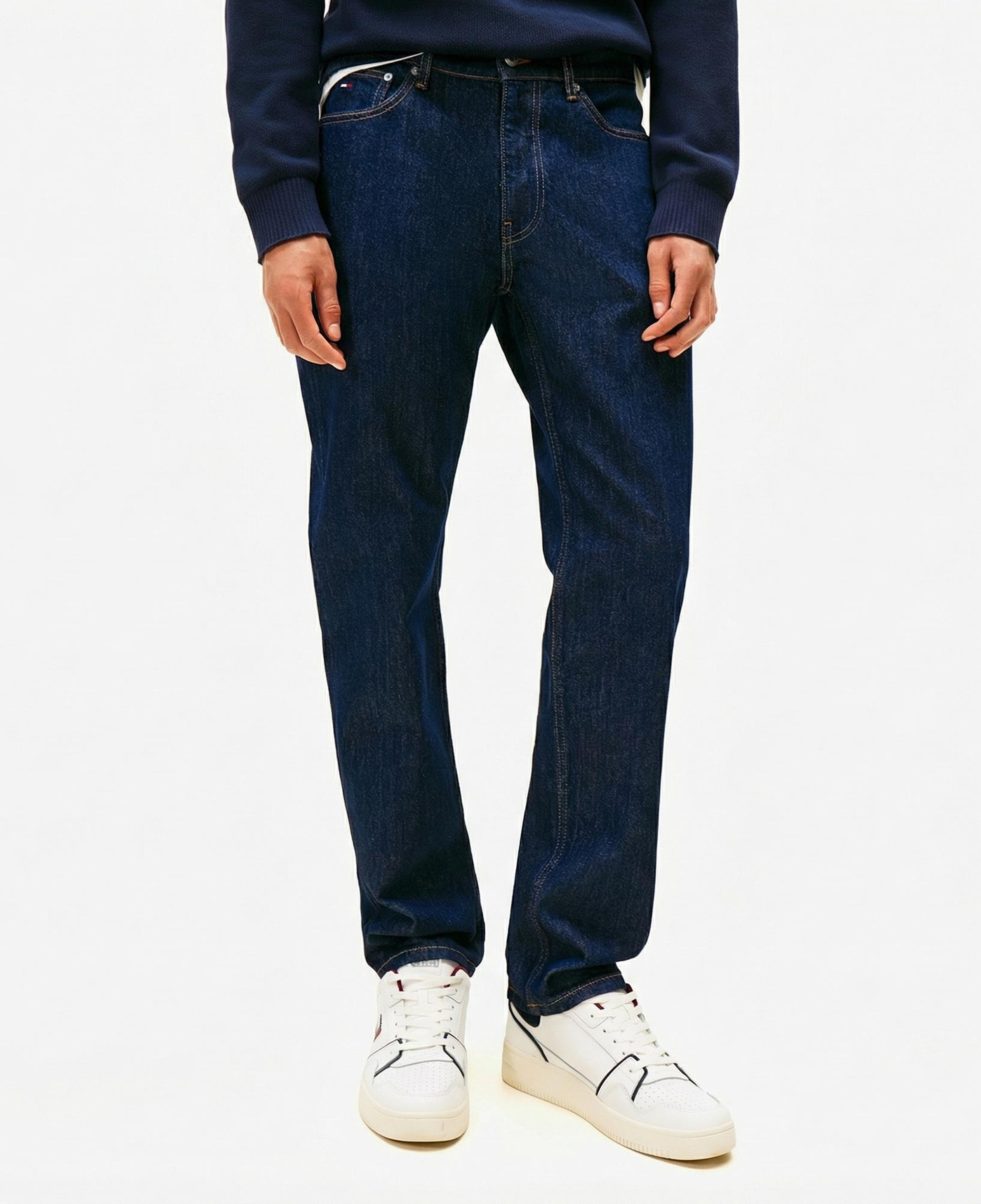 Tommy Hilfiger Ryan Slim Di4156 Erkek Koyu Mavi Straight Jean