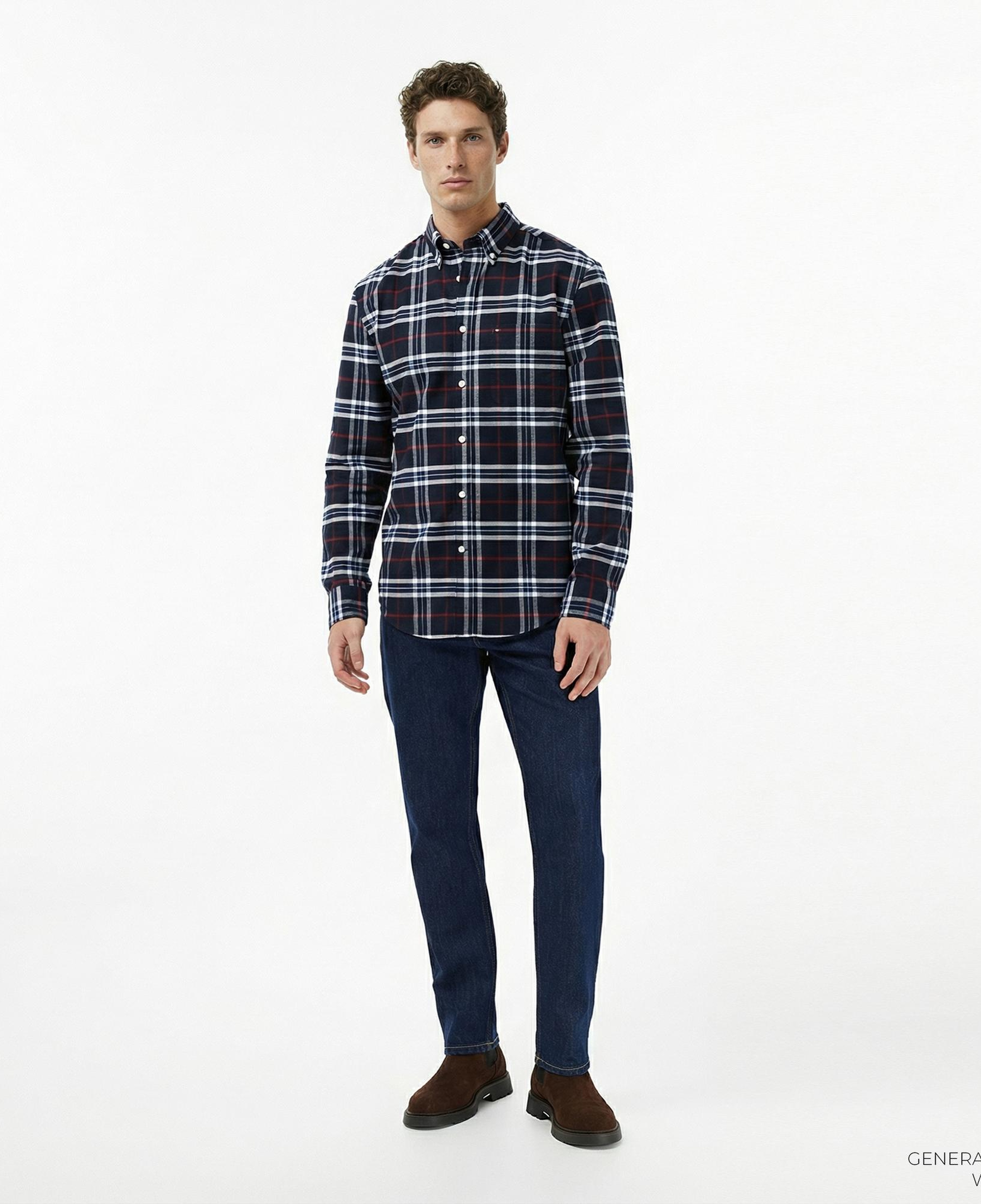 Tommy Hilfiger Ryan Slim Di4156 Erkek Koyu Mavi Straight Jean