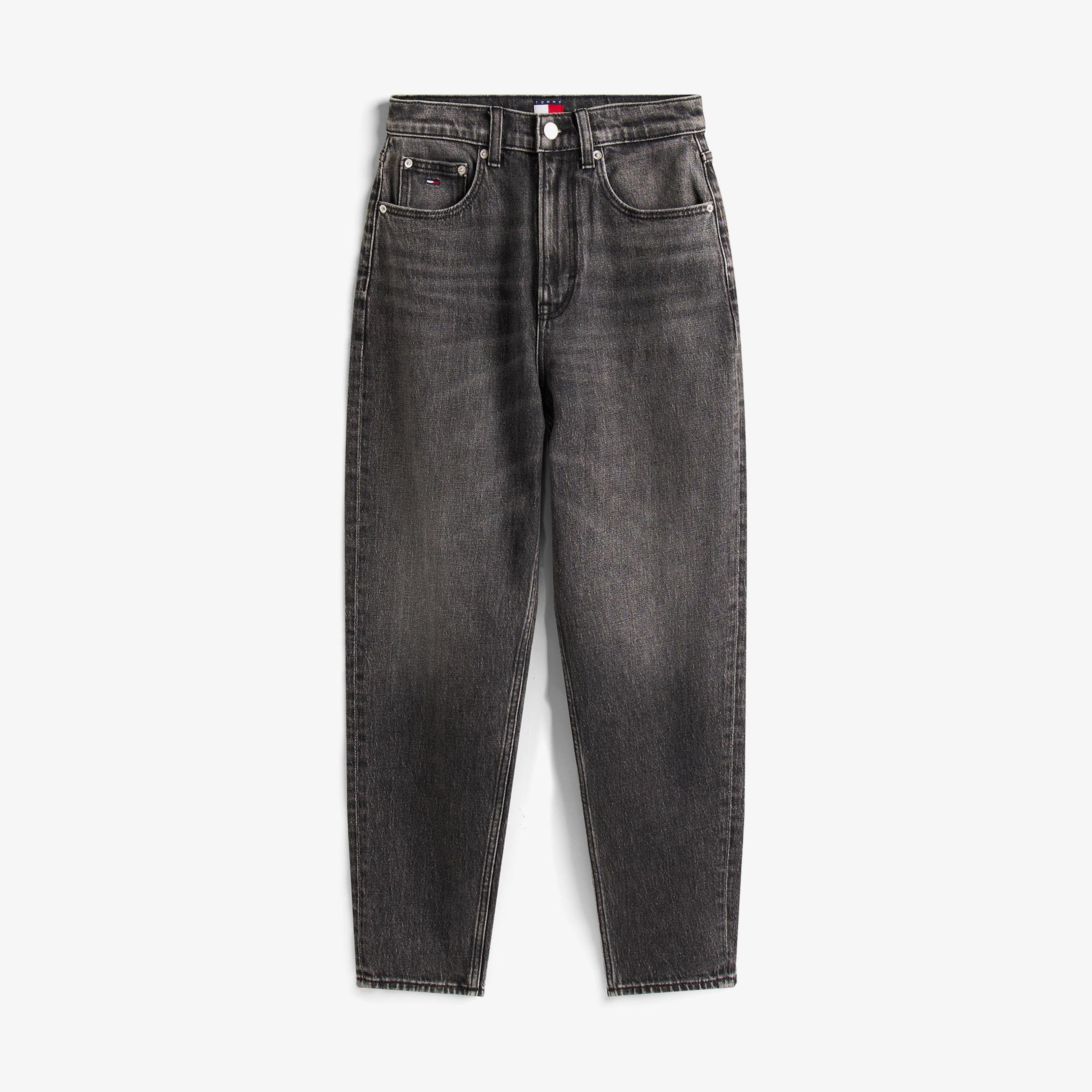Tommy Hilfiger Mom Bi0187 Kadın Siyah Tapered Jean