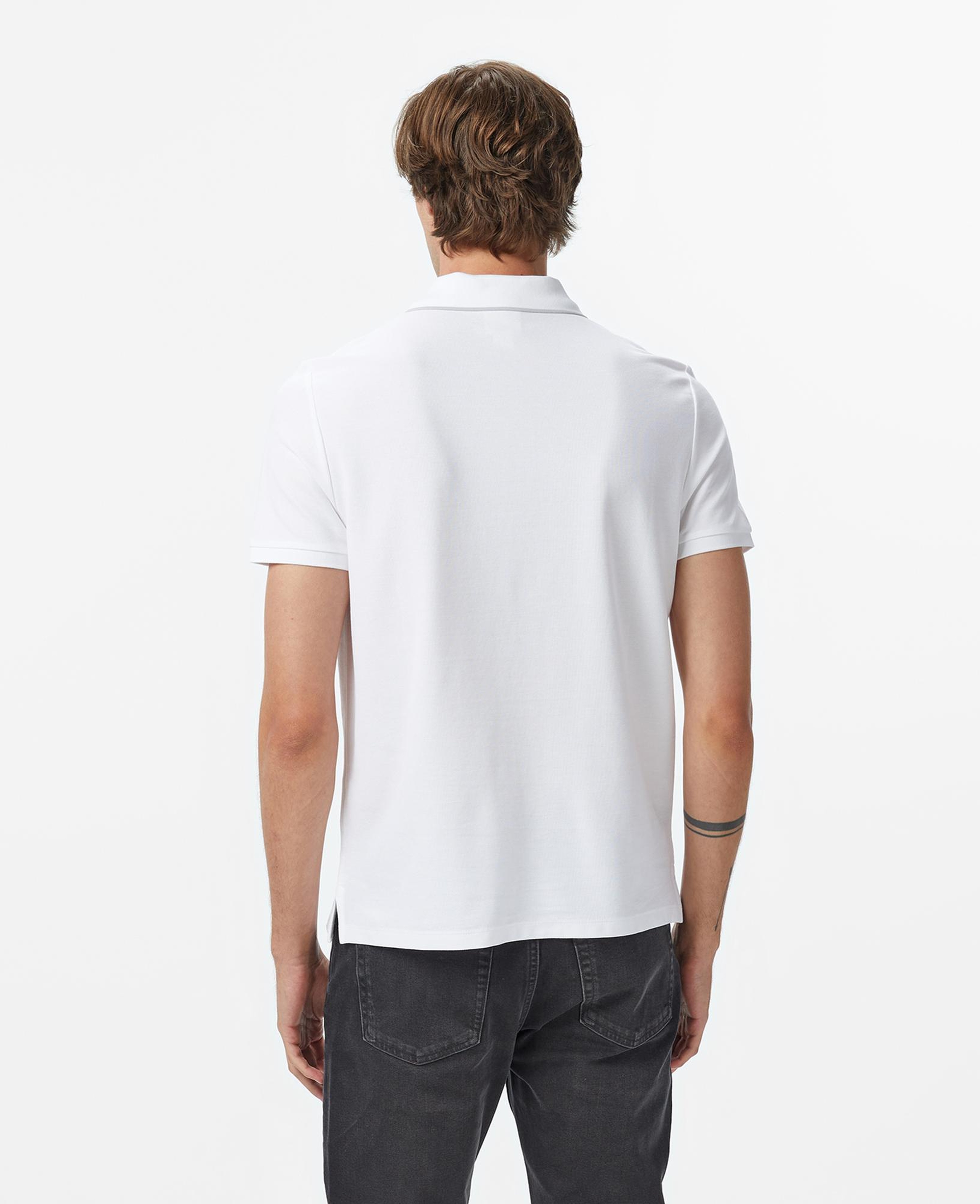 Calvin Klein Refined Pique Tipped Classic Erkek Beyaz Polo