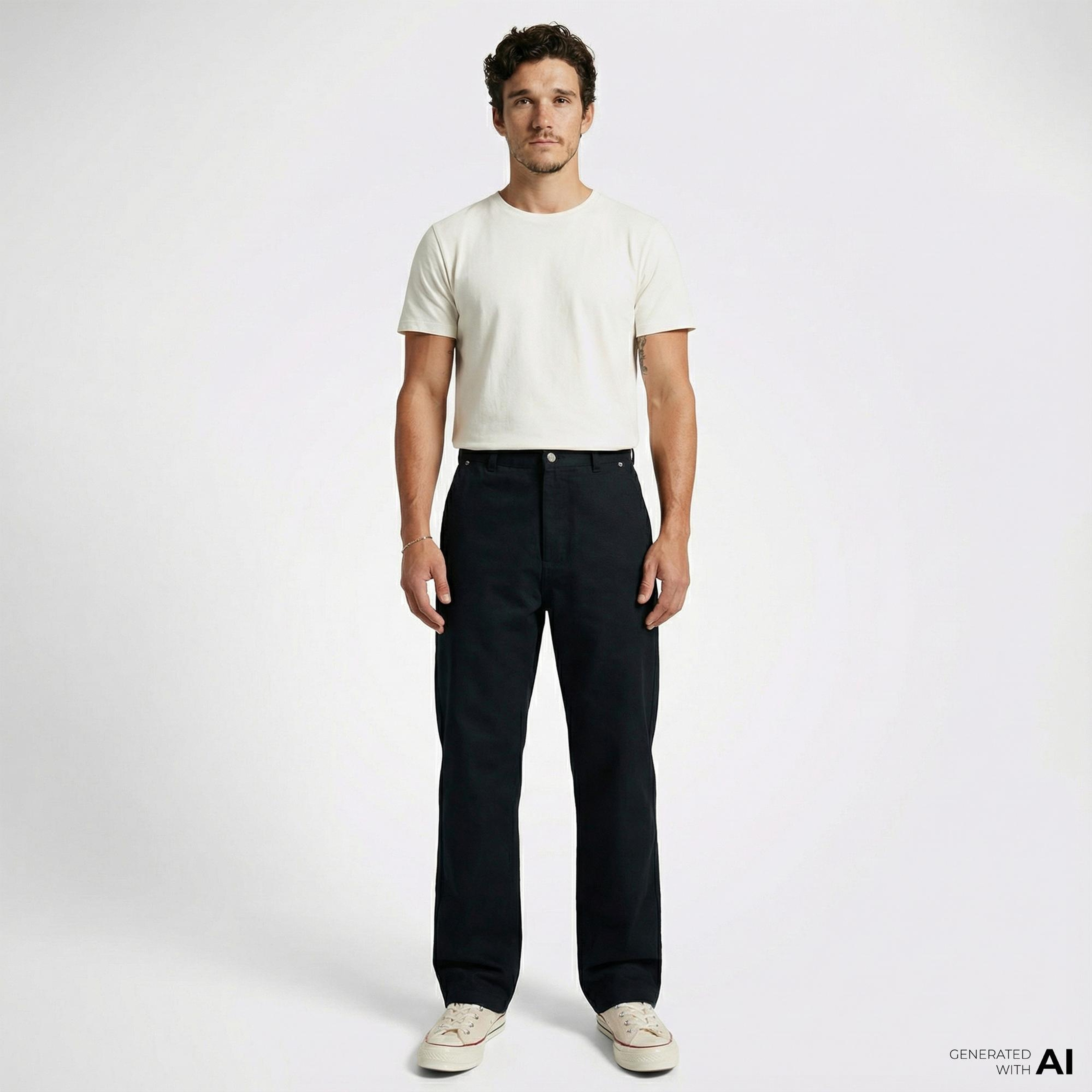 Converse Woven Erkek Siyah Pantolon