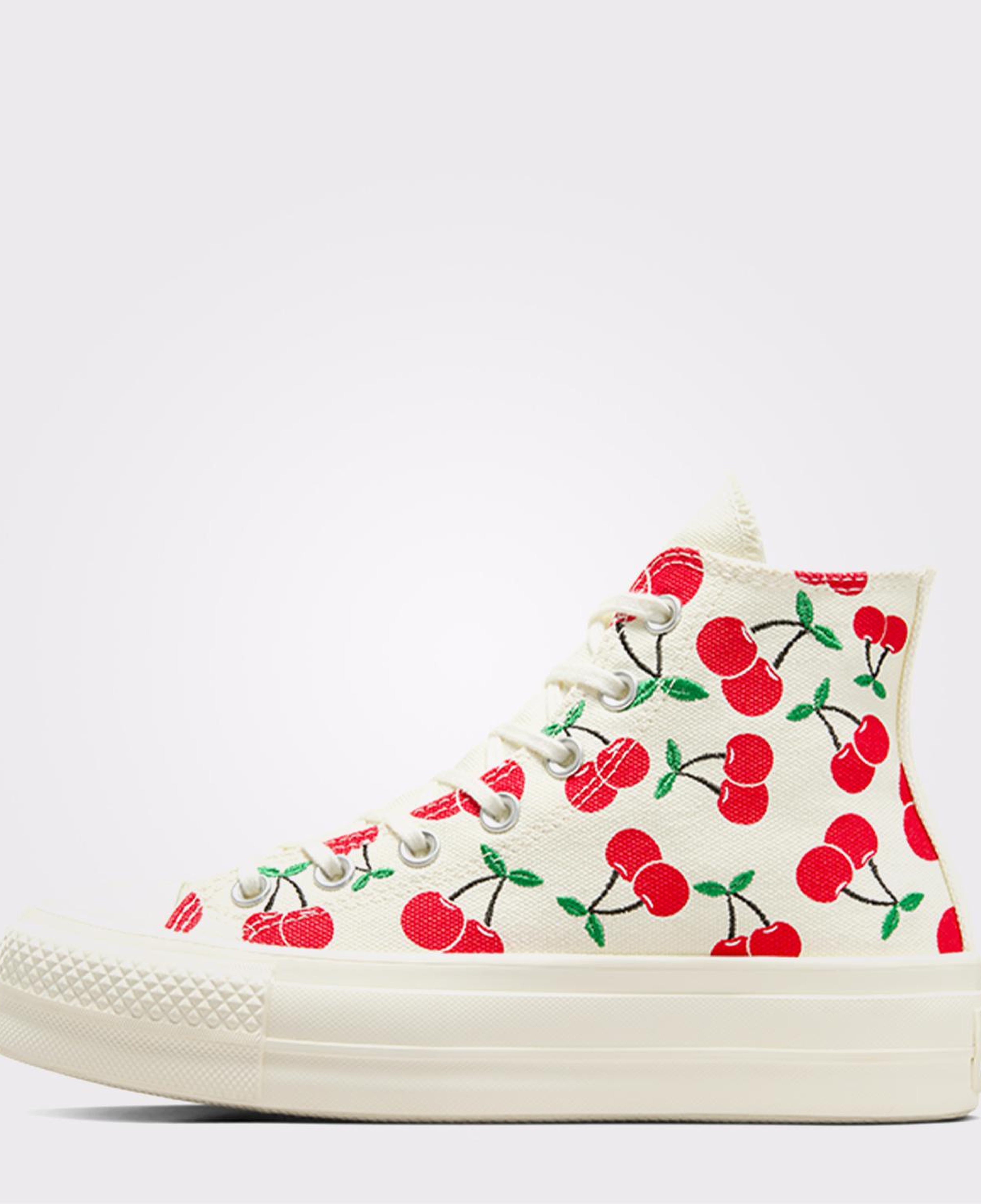 Converse Chuck Taylor All Star Lift Cherry Unisex Krem Platform Sneaker