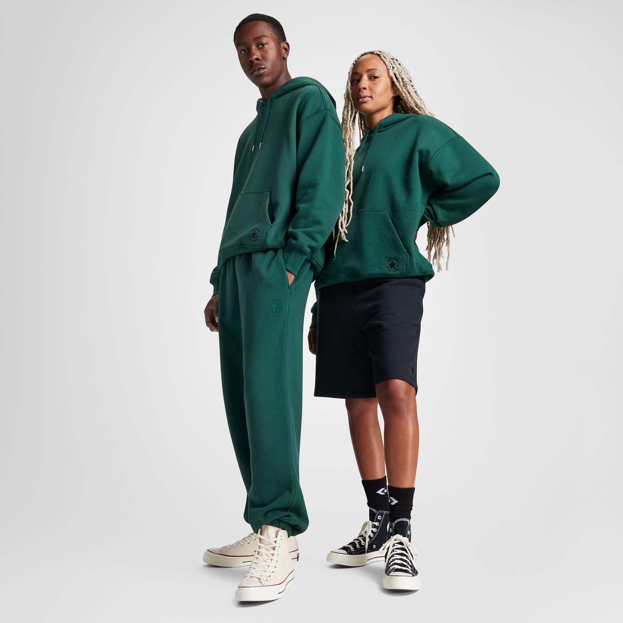 Converse Unisex Loose Fit Yeşil Hoodie