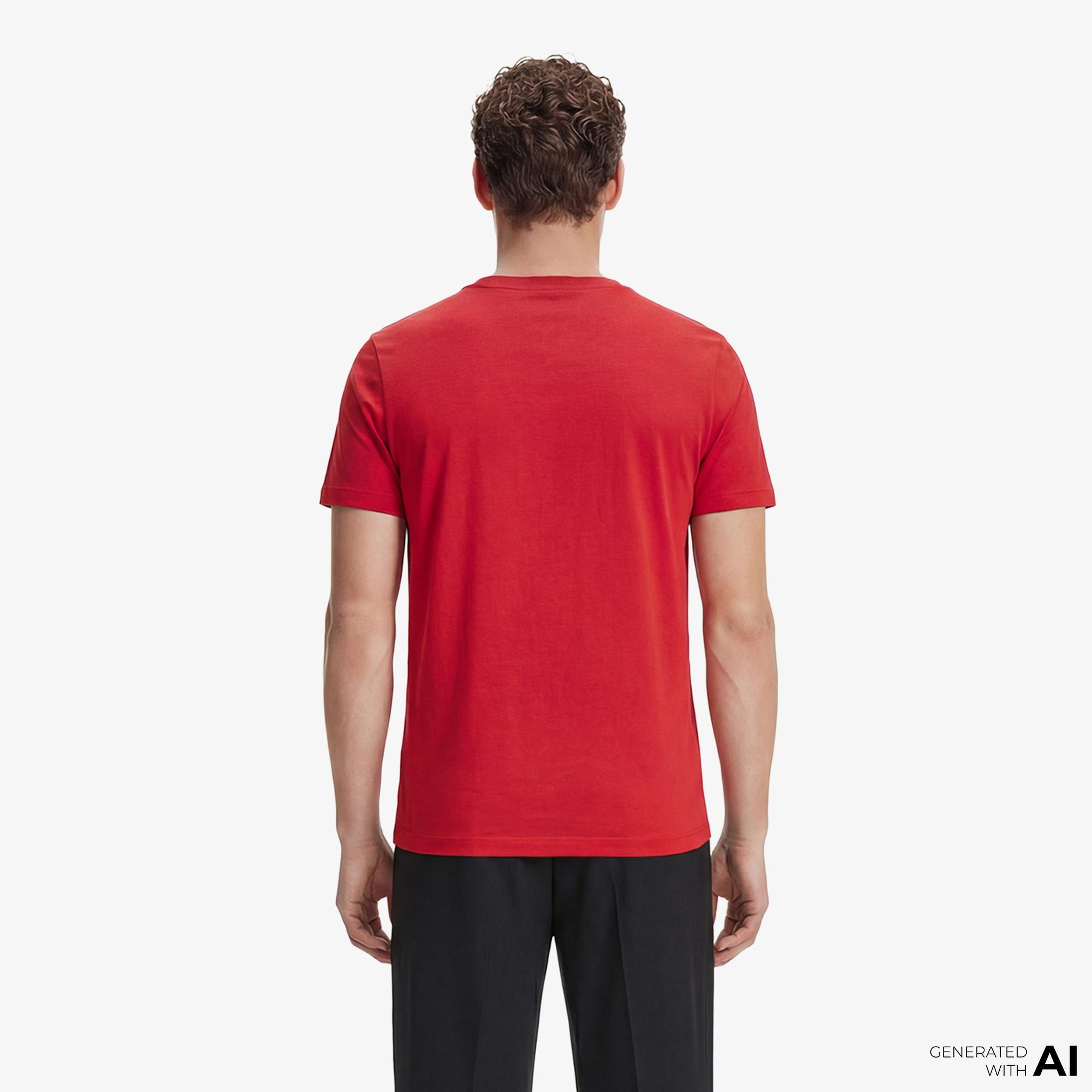 Tommy Hilfiger Brand Love Graphic Erkek Kırmızı T-Shirt