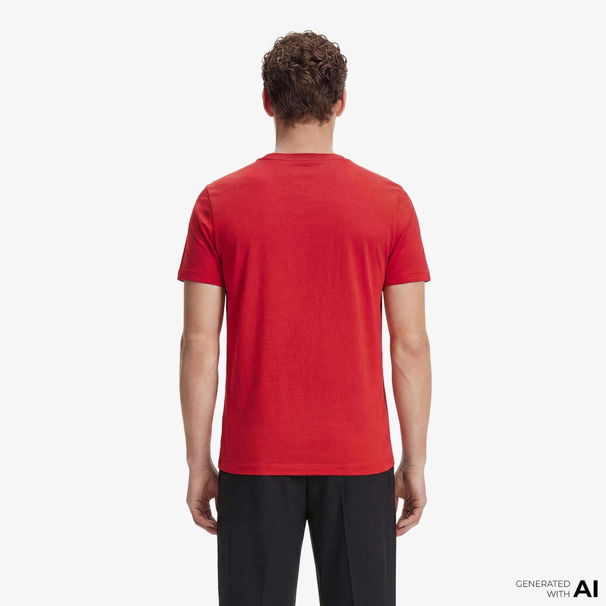 Tommy Hilfiger Brand Love Graphic Erkek Kırmızı T-Shirt