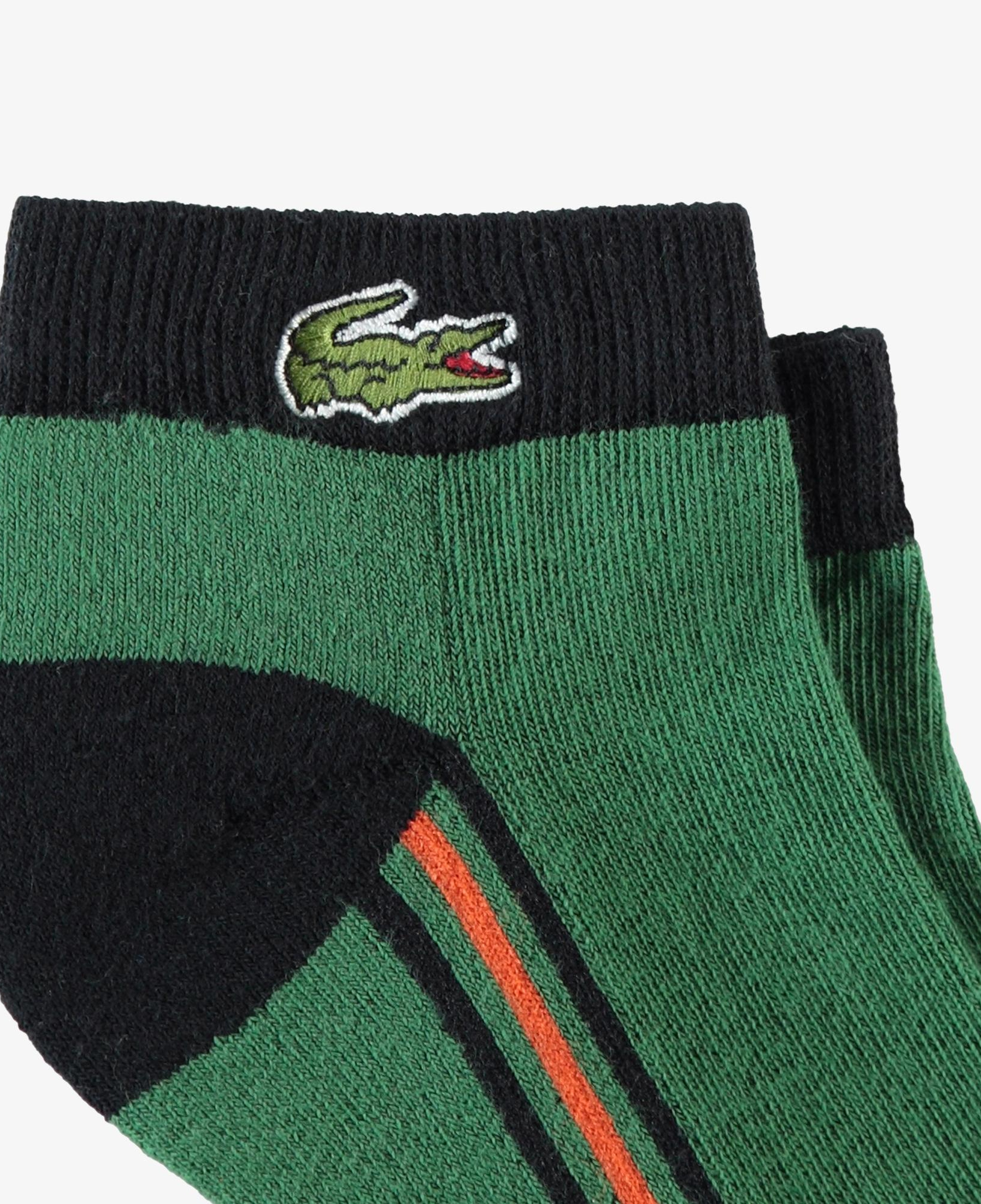 Lacoste Unisex Çizgili Koyu Yeşil Çorap