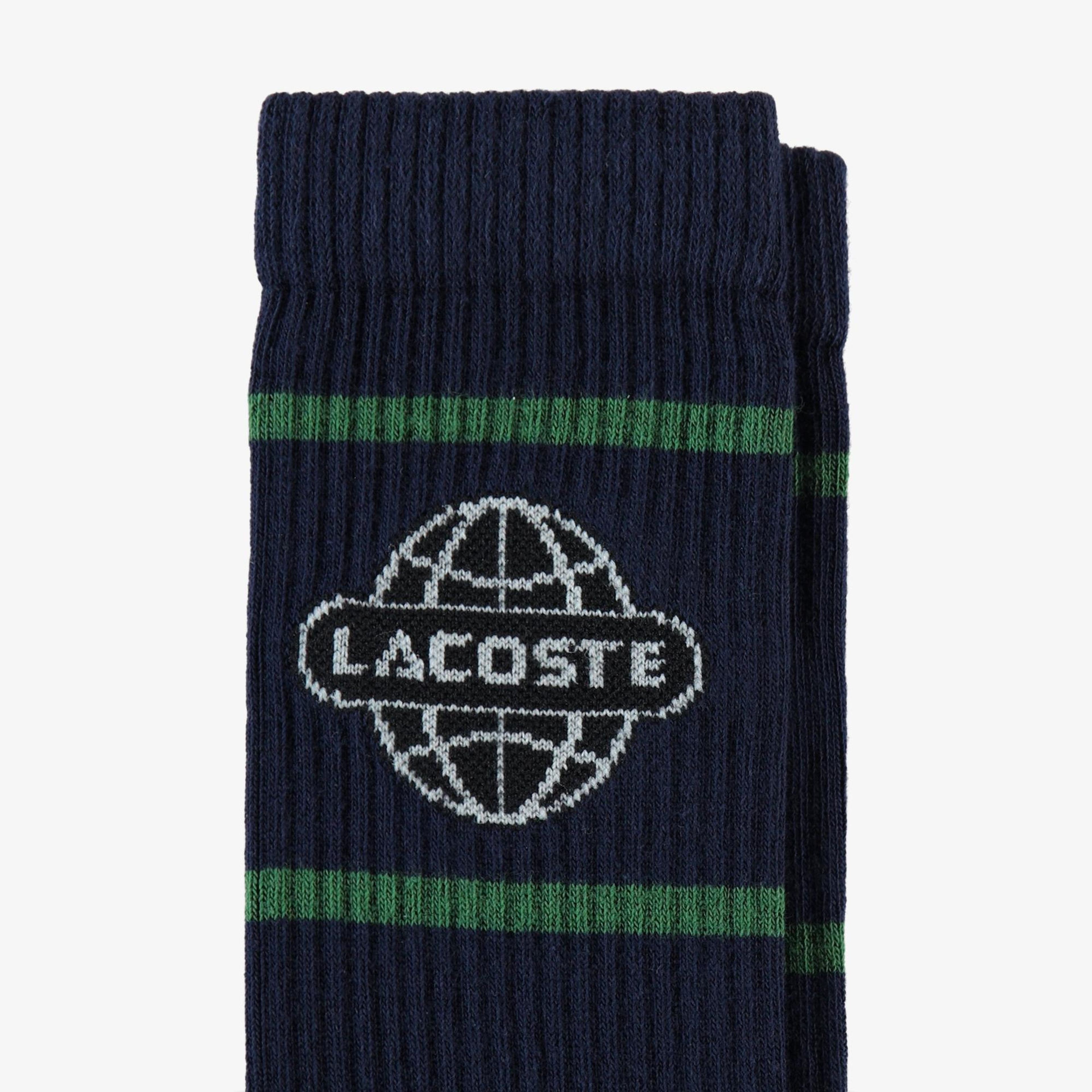 Lacoste Unisex Baskılı Lacivert Çorap