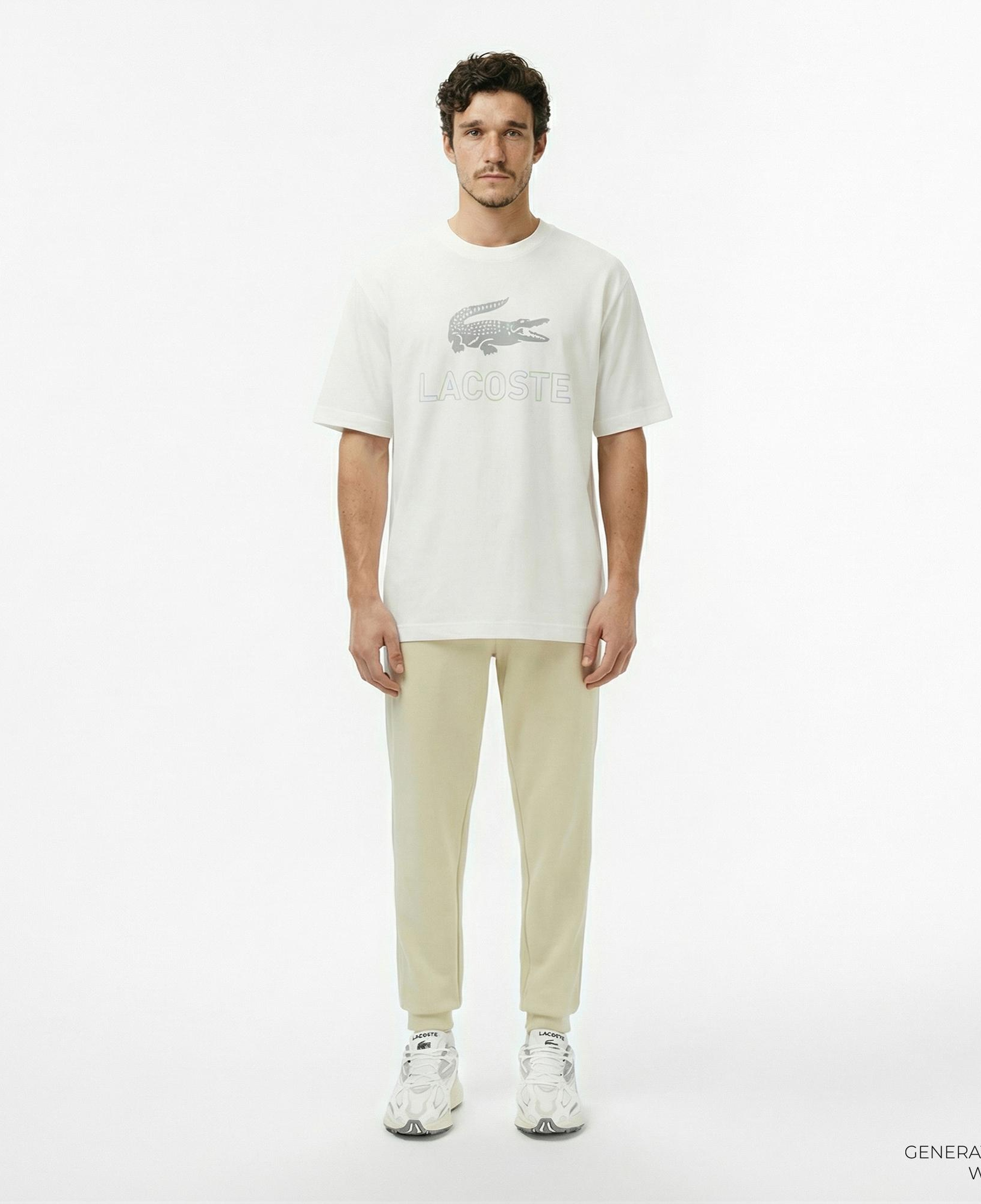 Lacoste Erkek Classic Fit Bej Eşofman Altı