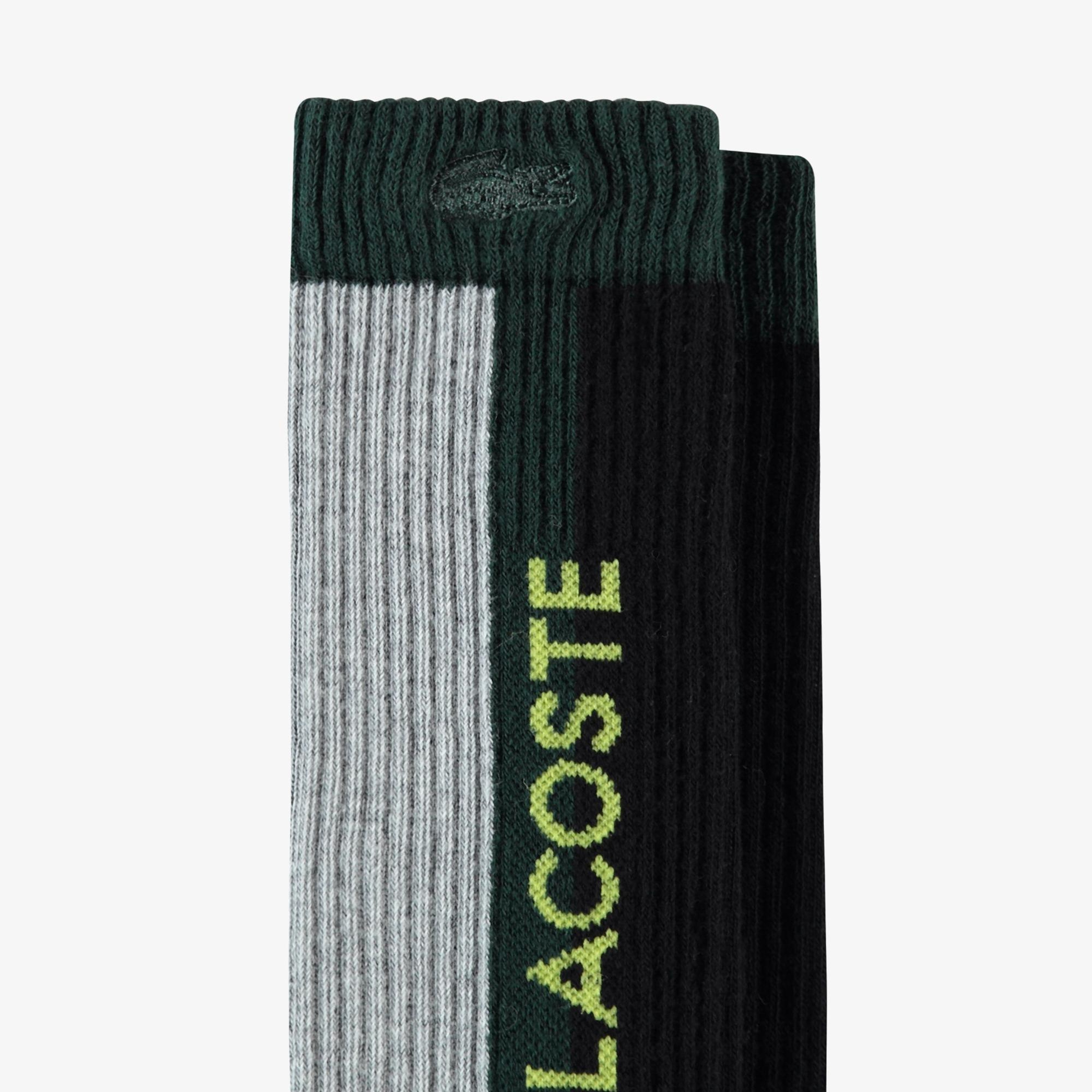 Lacoste Erkek Renk Bloklu Siyah Çorap