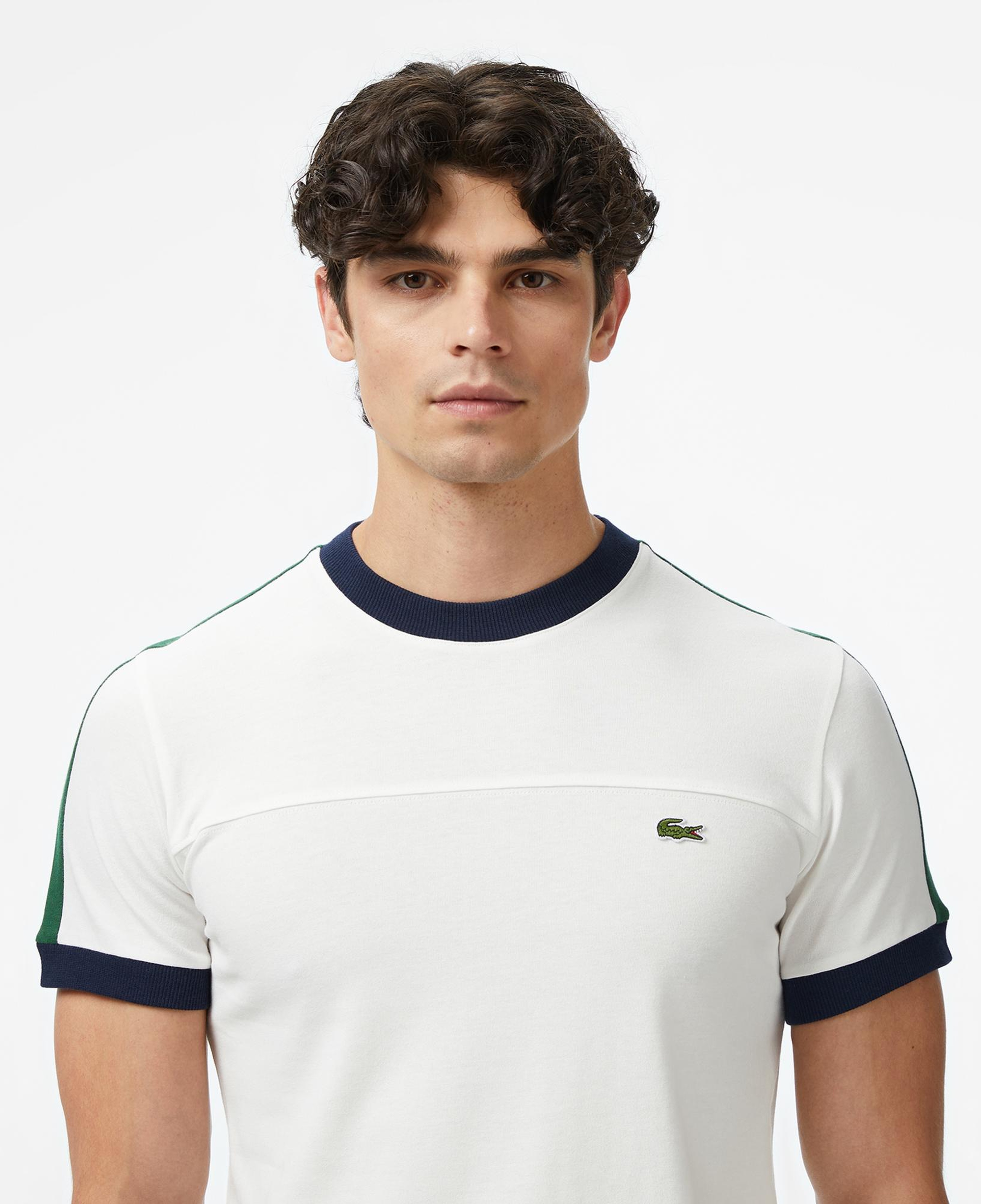 Lacoste Erkek Regular Fit Bisiklet Yaka Beyaz T-Shirt