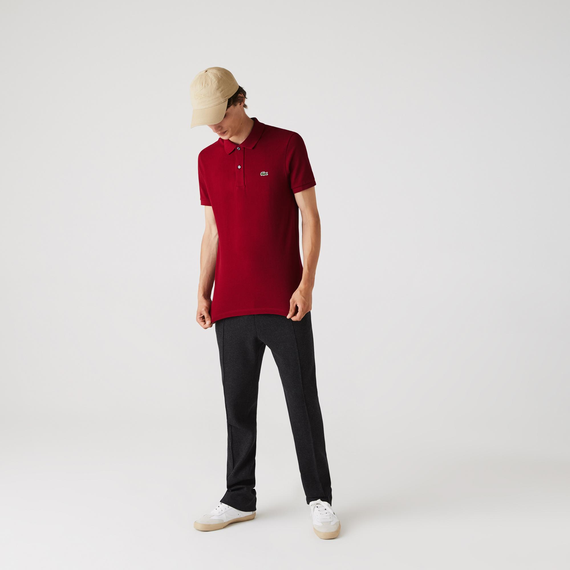 L.12.12 Erkek Slim Fit Polo Yaka Kırmızı Polo
