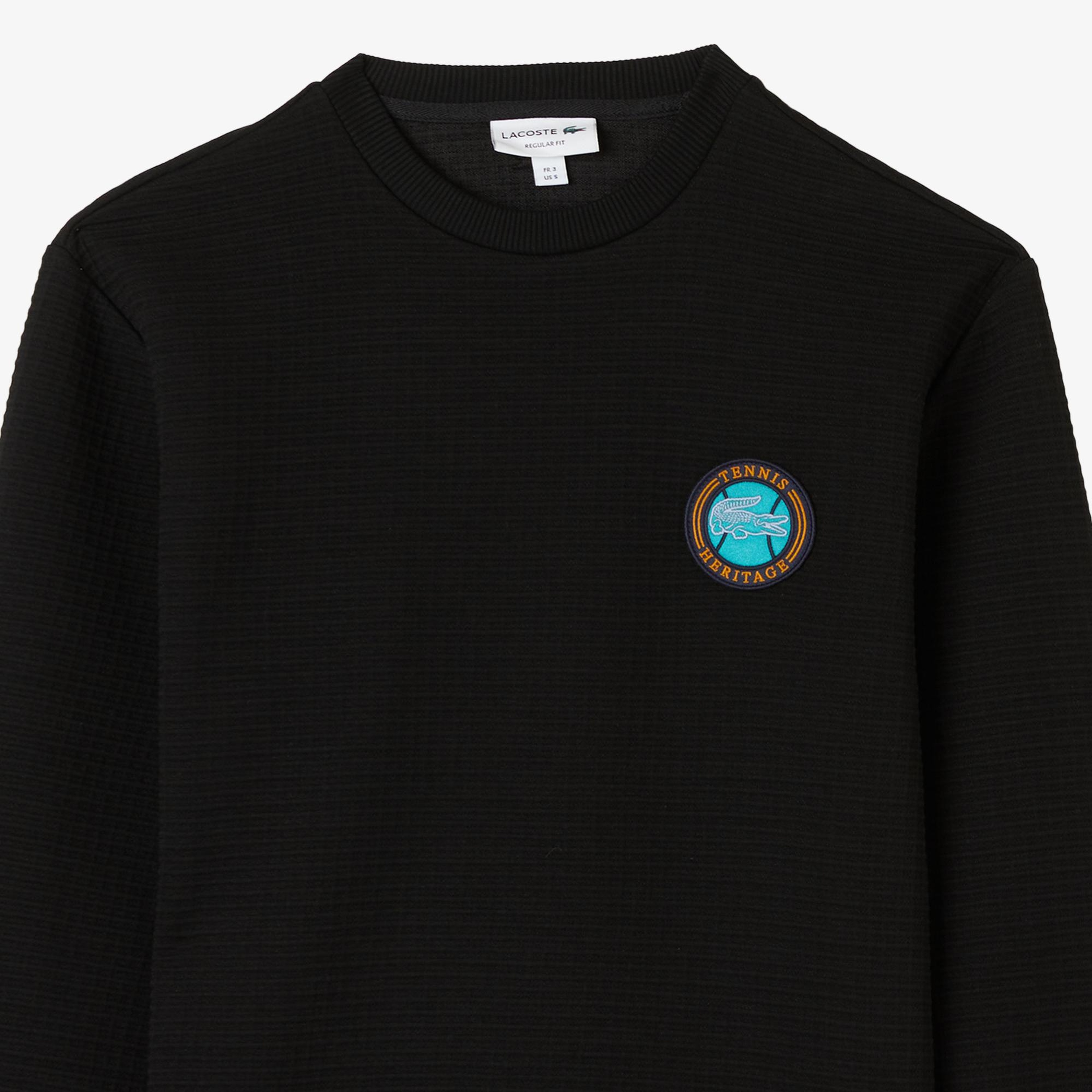 Lacoste Erkek Uzun Kollu Bisiklet Yaka Siyah T-Shirt