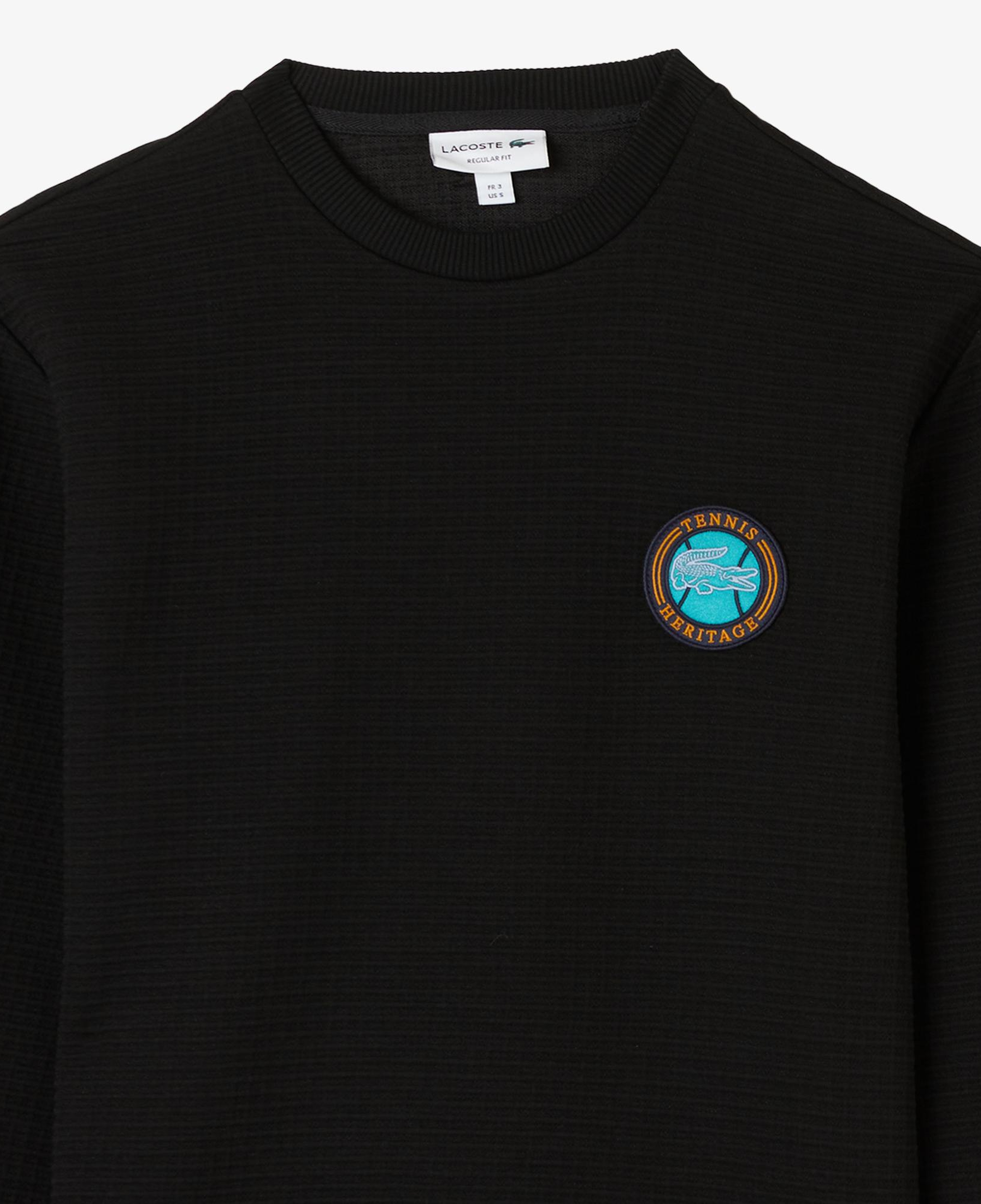 Lacoste Erkek Uzun Kollu Bisiklet Yaka Siyah T-Shirt