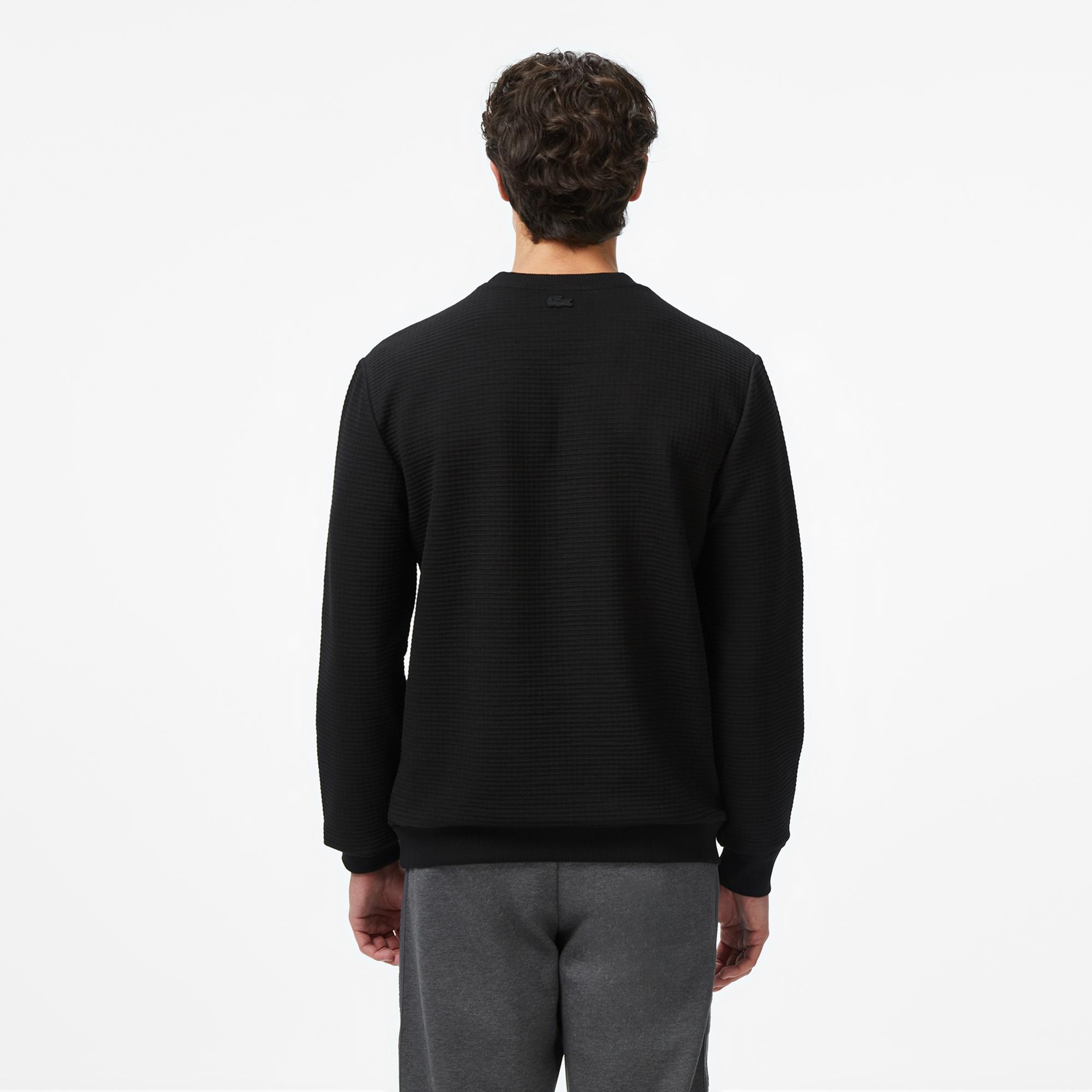 Lacoste Erkek Uzun Kollu Bisiklet Yaka Siyah T-Shirt