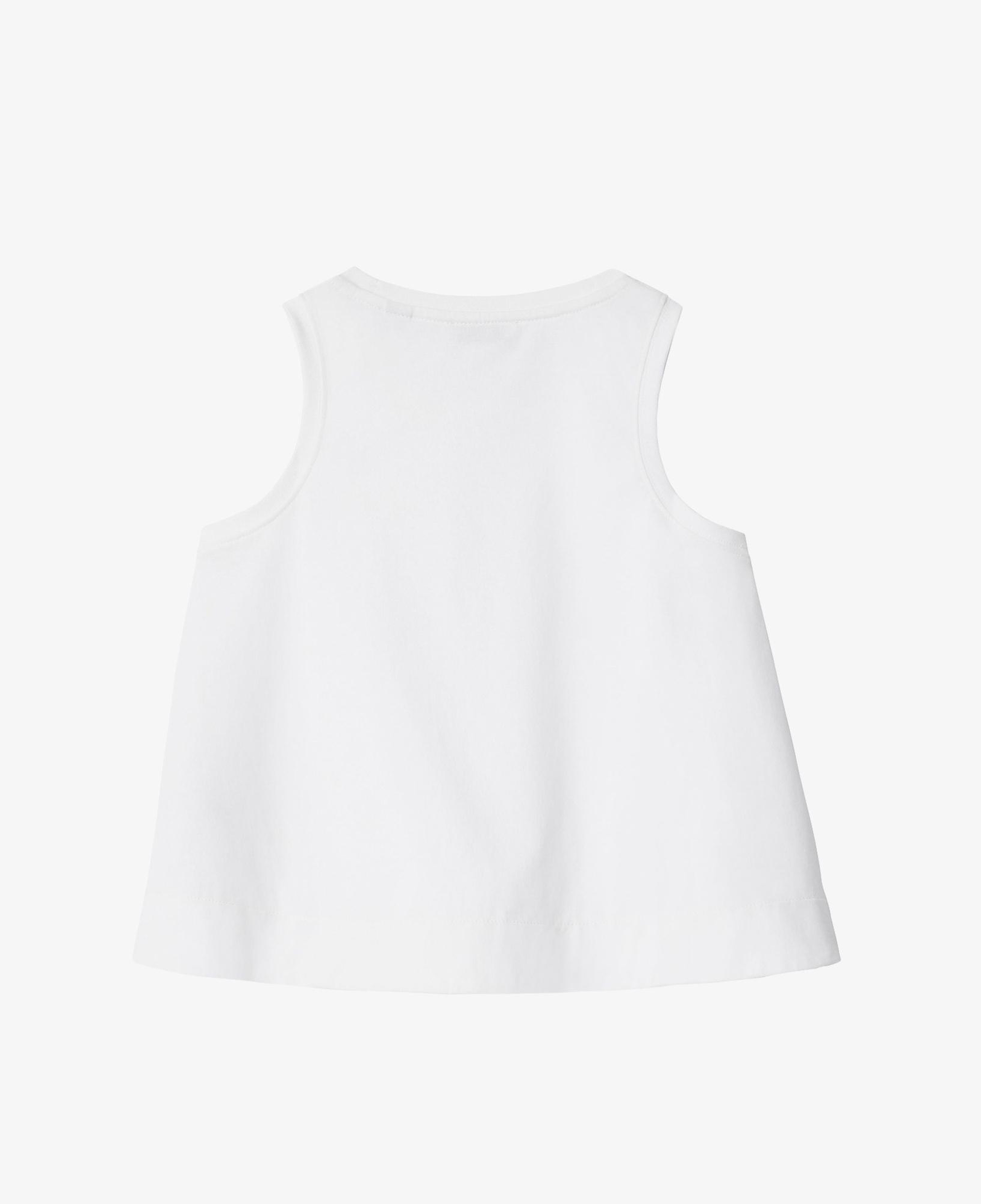 Burberry Check Trim Cotton Çocuk Beyaz T-Shirt