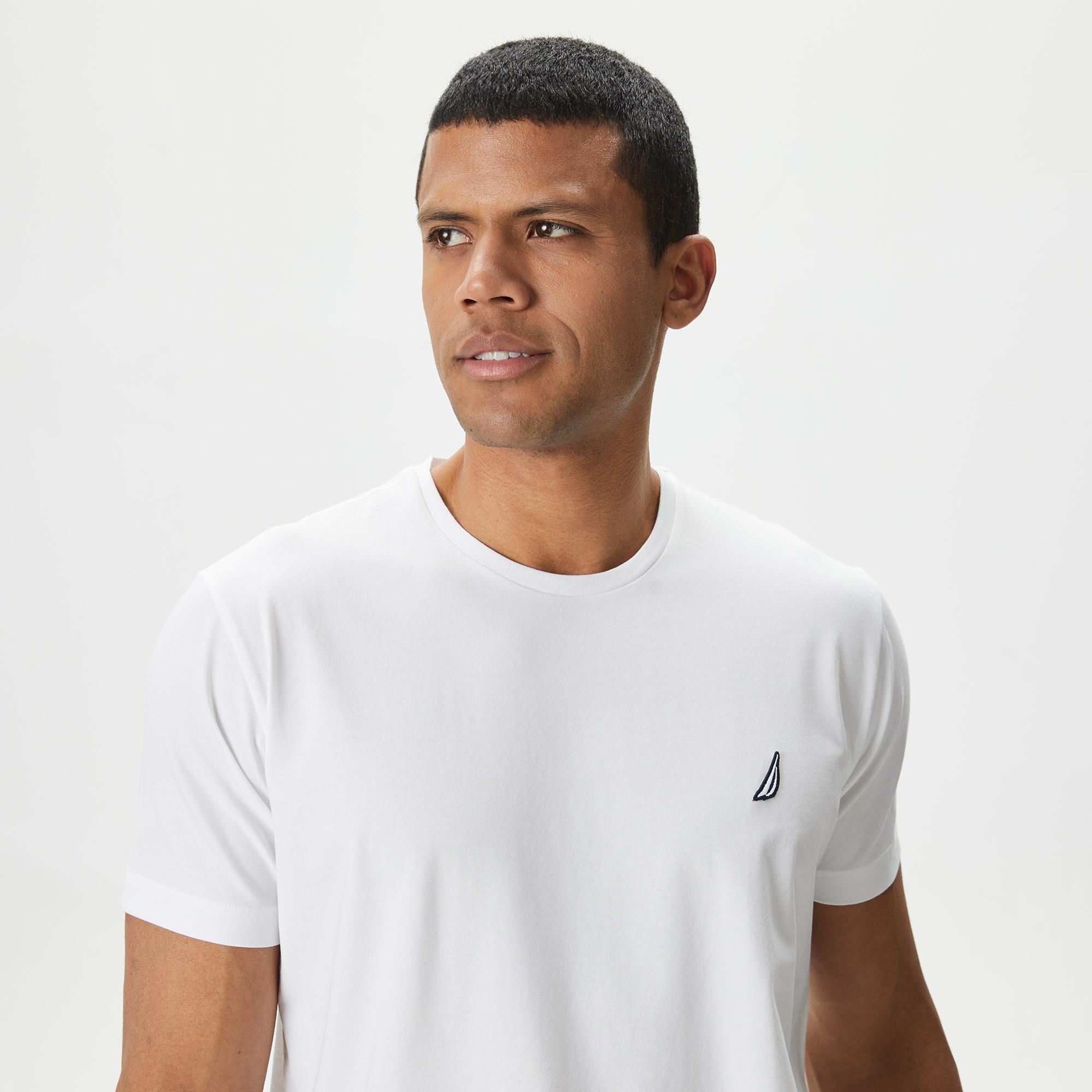 Nautica Erkek Beyaz Standart Fit T-Shirt
