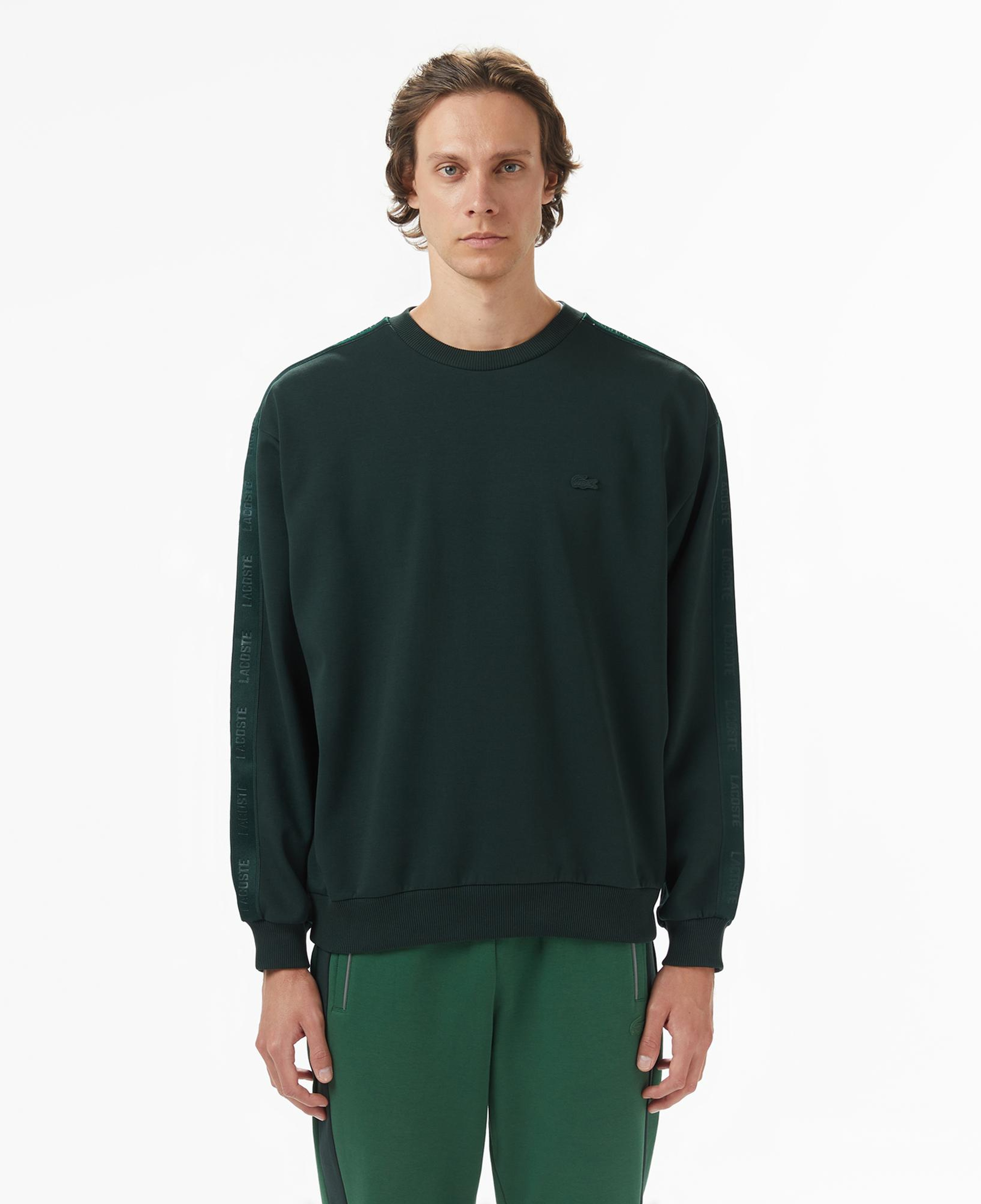 Lacoste Erkek Relaxed Fit Bisiklet Yaka Koyu Yeşil Sweatshirt