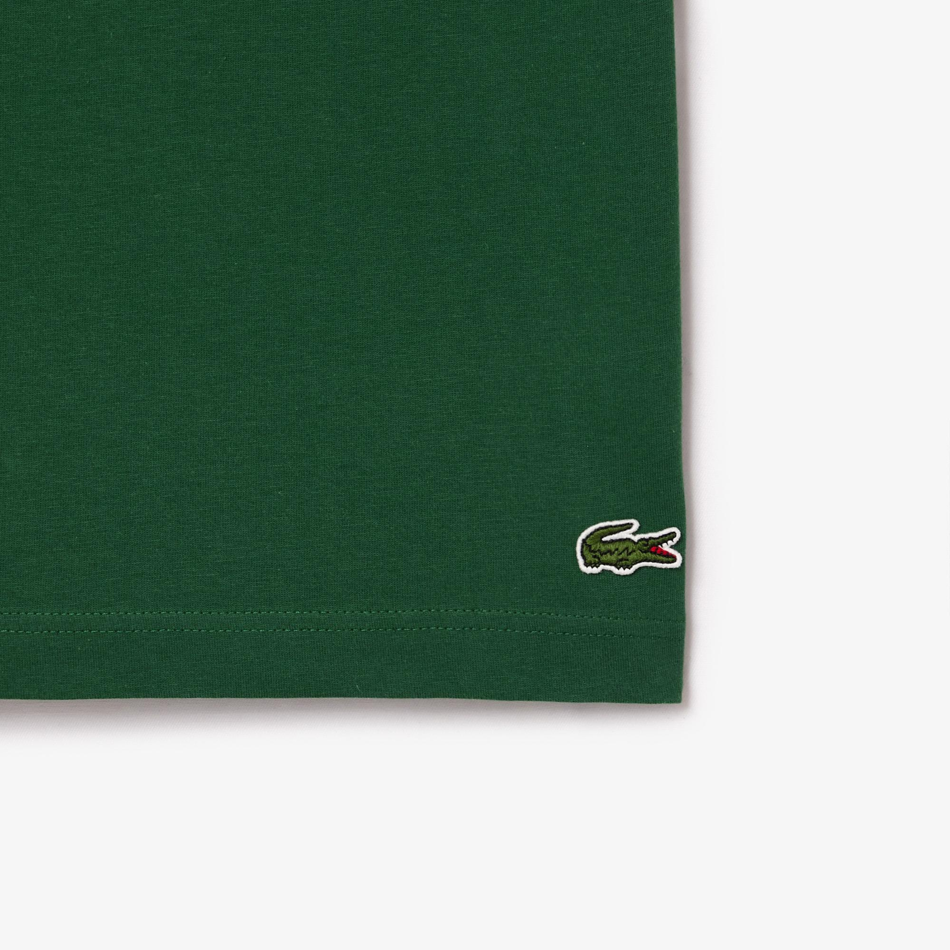 Lacoste Erkek Regular Fit Bisiklet Yaka Baskılı Yeşil T-Shirt