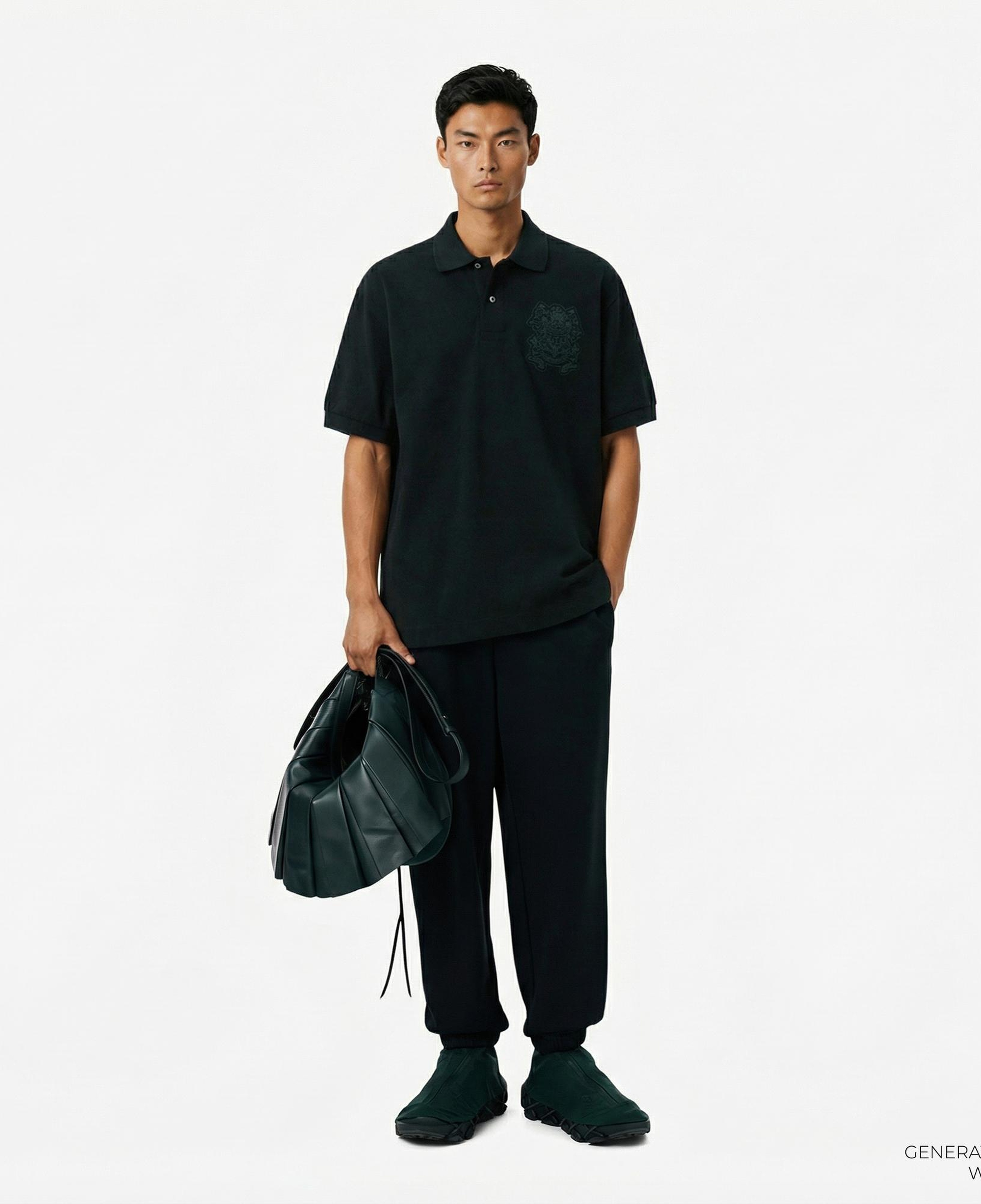 Lacoste Runway Unisex Loose Fit Koyu Yeşil Polo