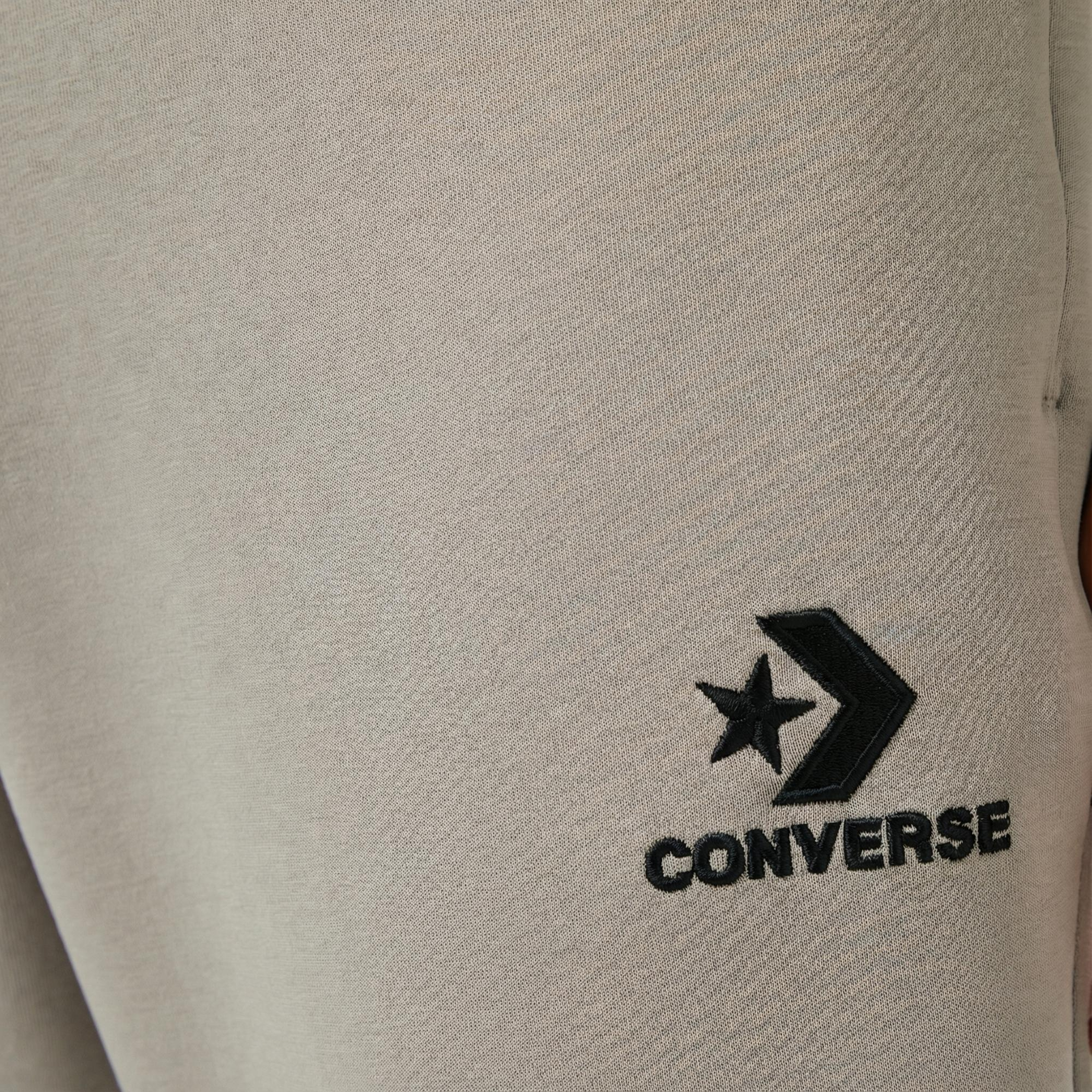 Converse Star Chevron Baskılı Erkek Oversize Fit Gri Eşofman Altı