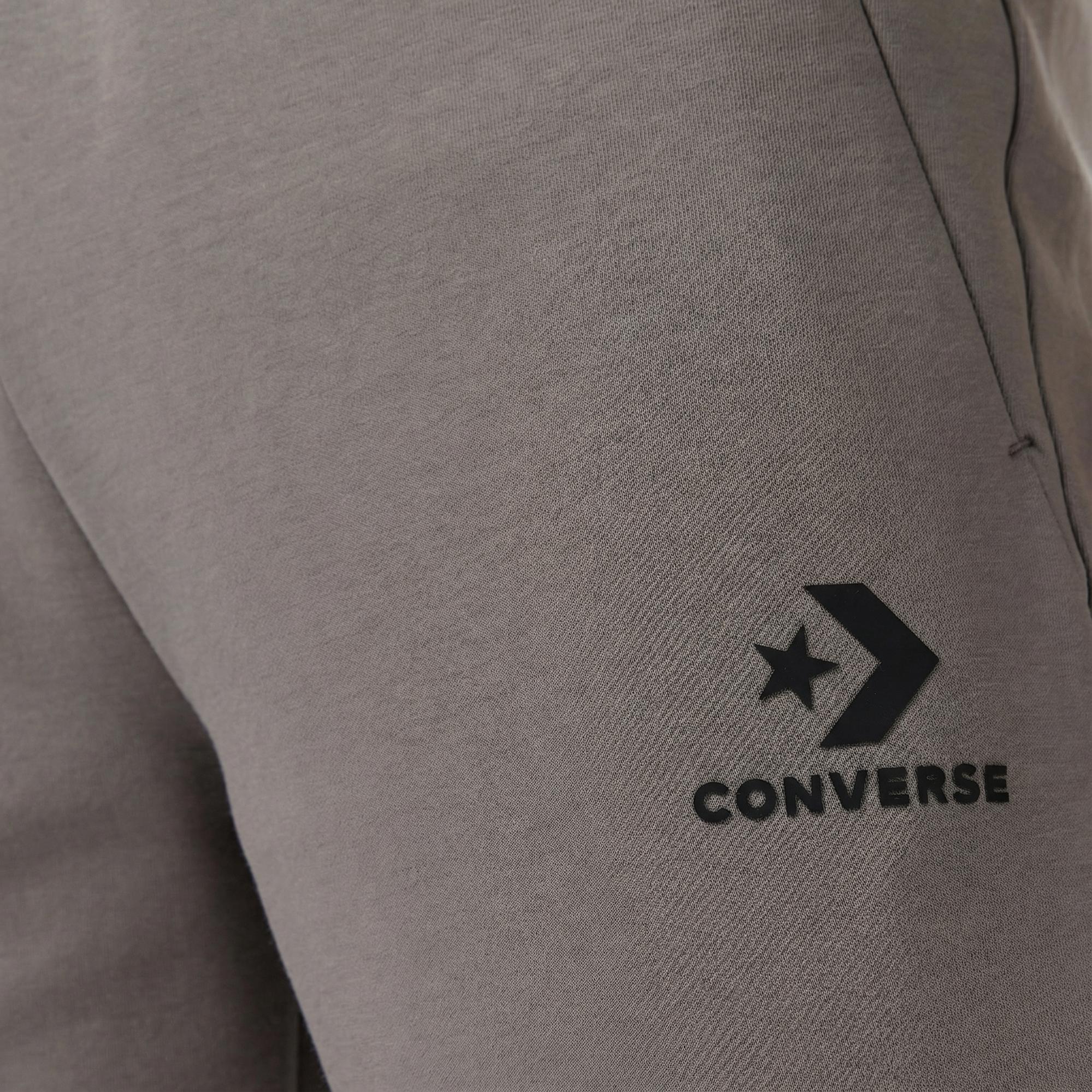 Converse Star Chevron Baskılı Erkek Oversize Fit Gri Eşofman Altı