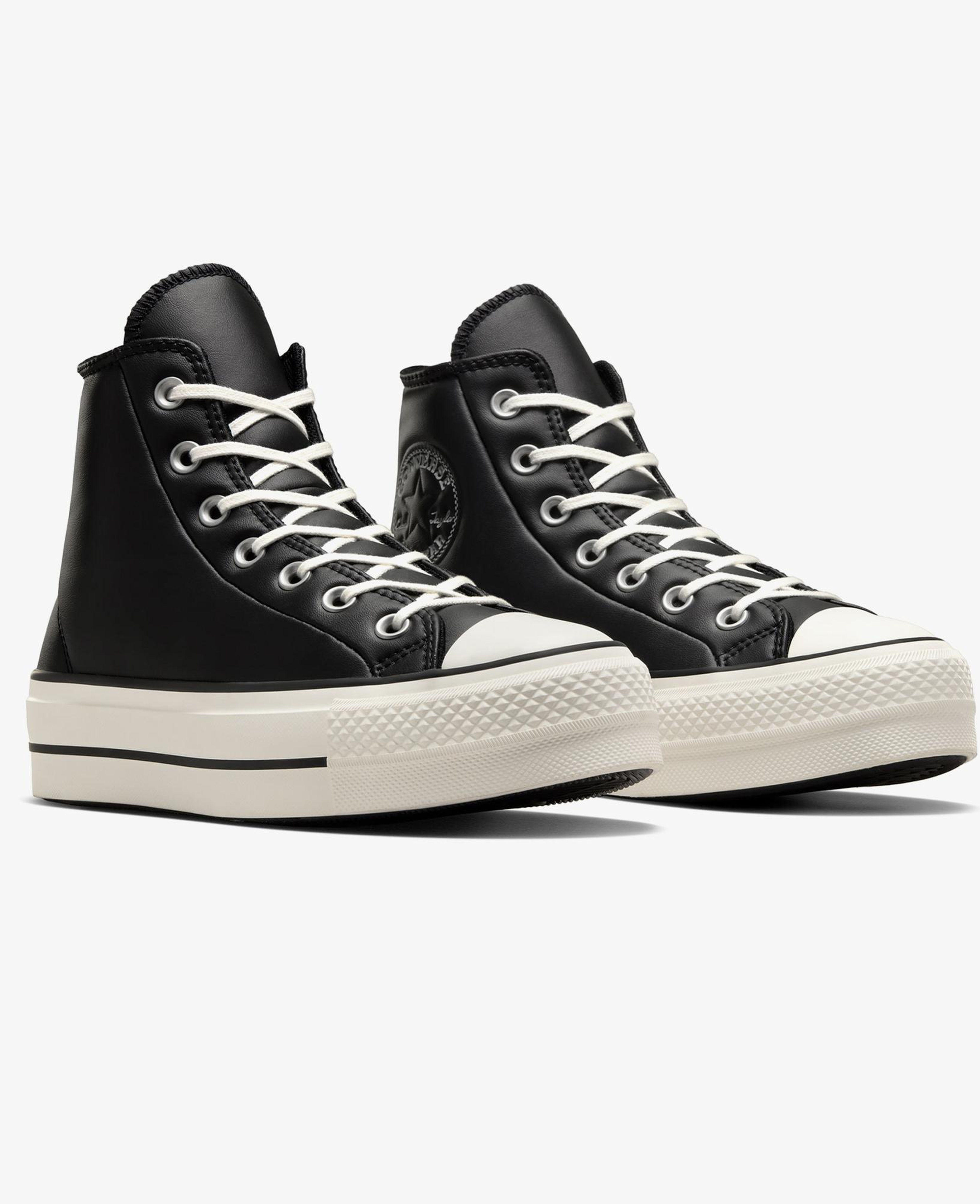 Converse Chuck Taylor All Star Lift Unisex Siyah Deri Platform Sneaker